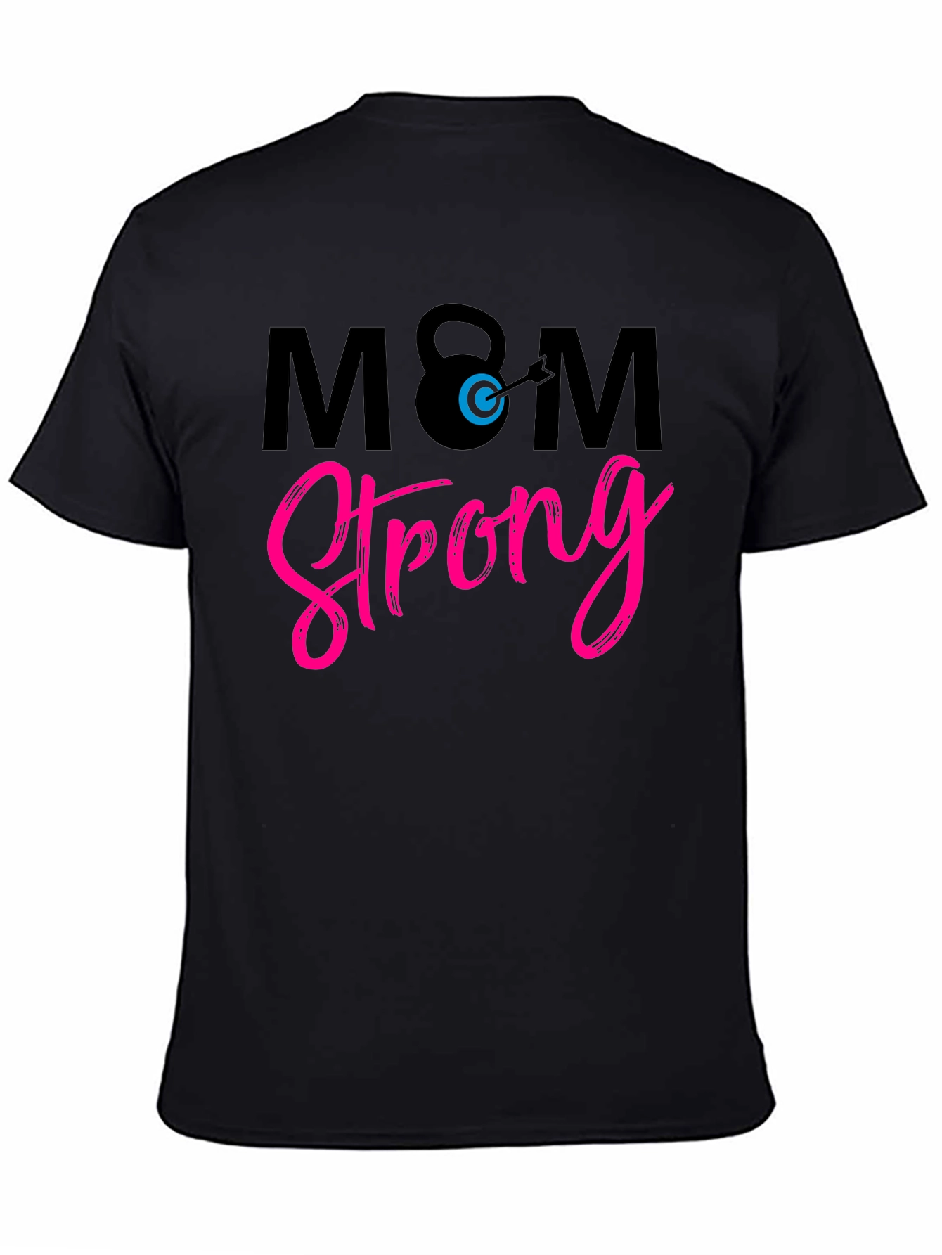 Mom Strong Graphic Tee - Black