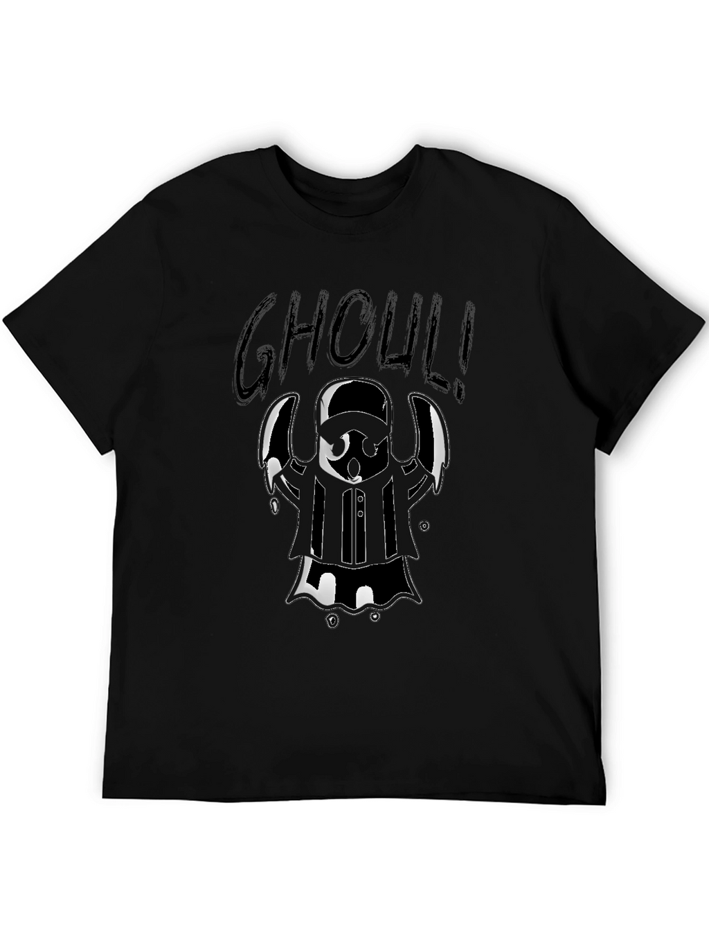 Ghoul Graphic Tee - Halloween Black T-Shirt