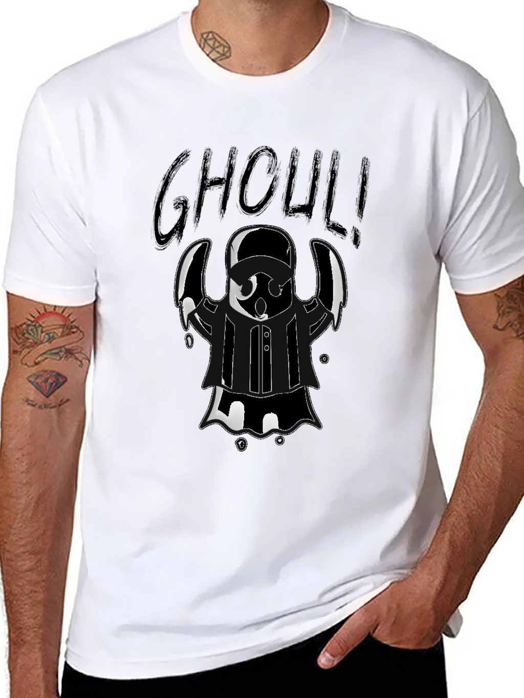 Ghoul Graphic Tee - Halloween Black T-Shirt