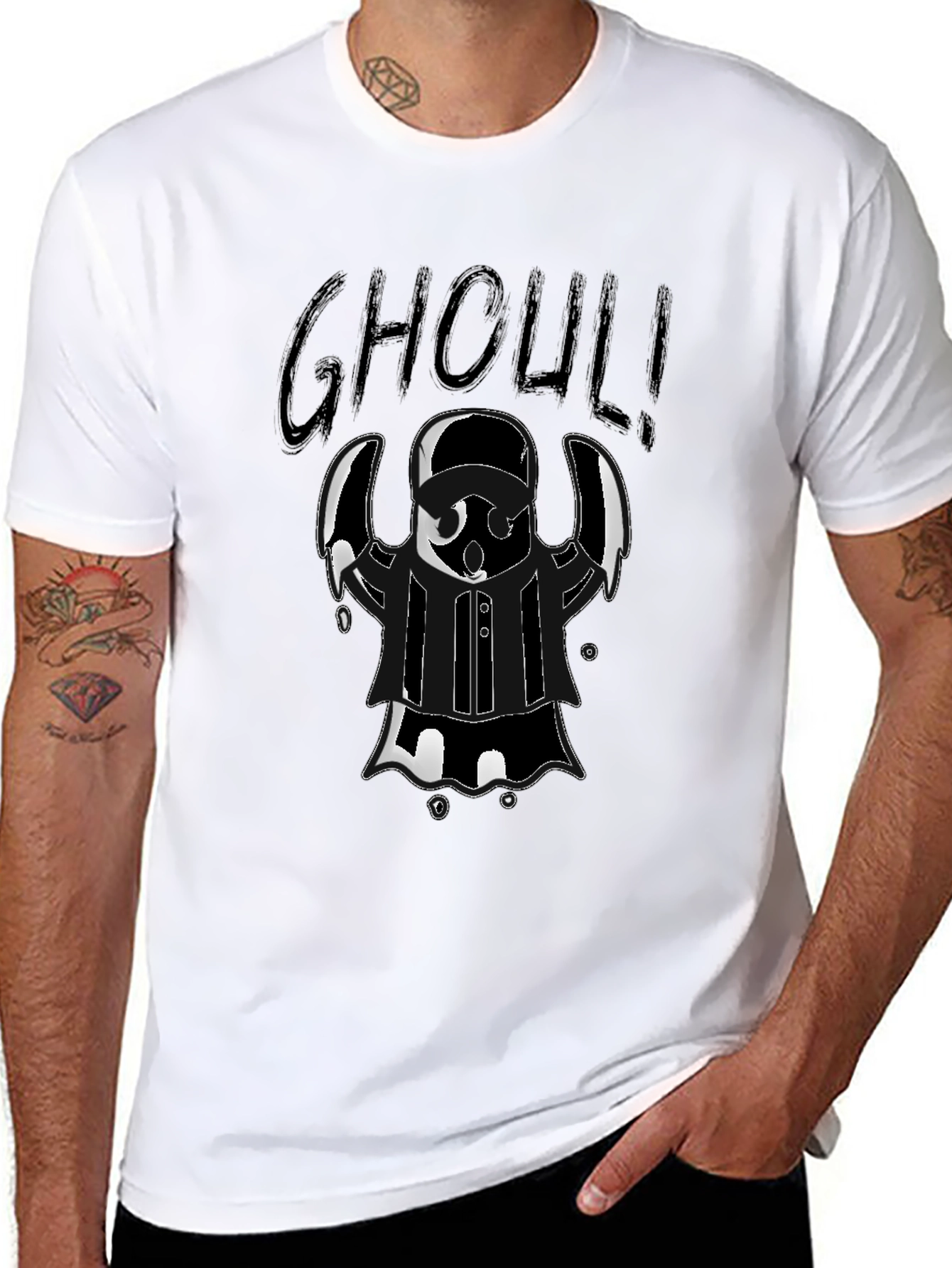 Ghoul Graphic Tee - Halloween Black T-Shirt