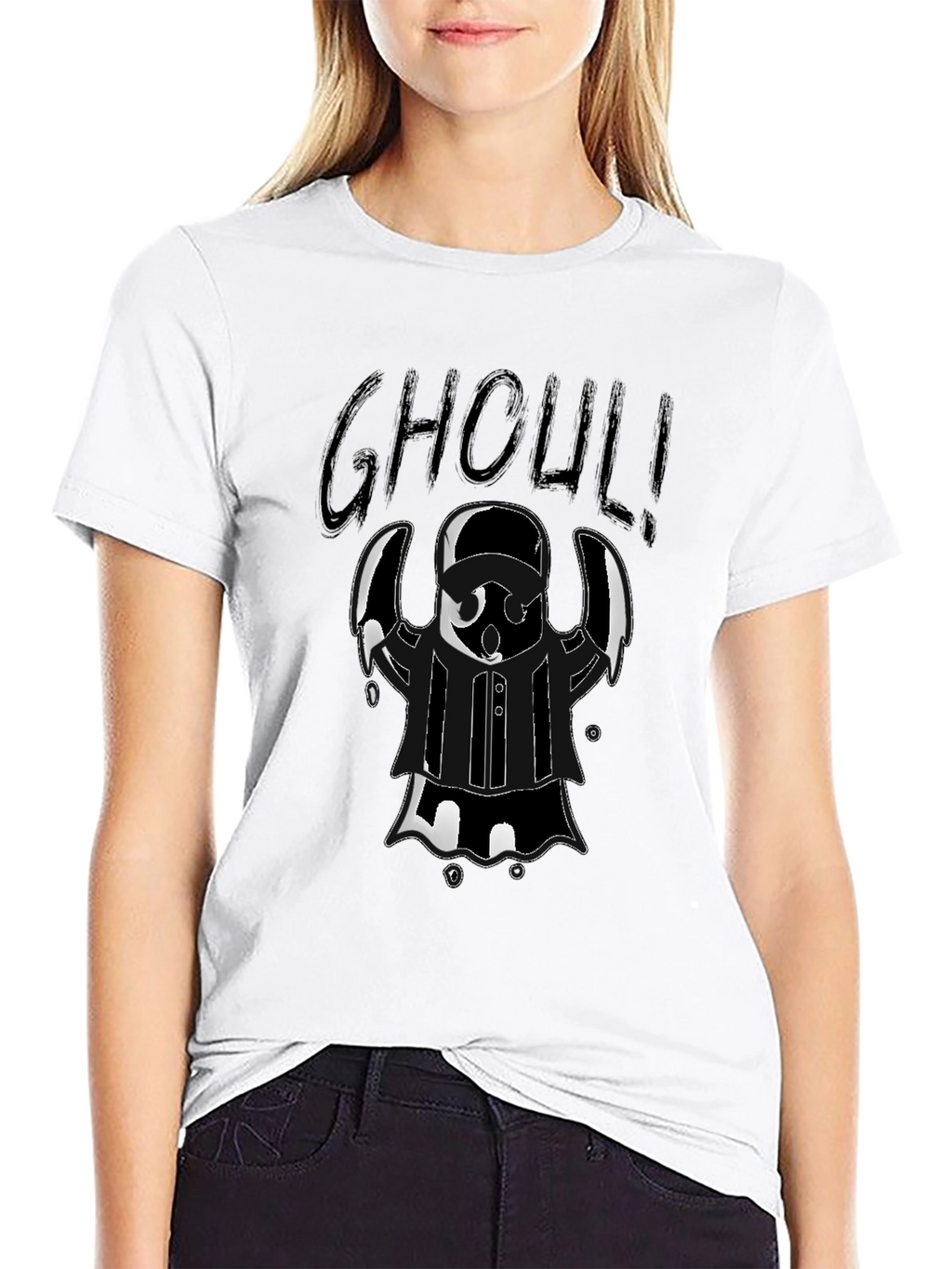 Ghoul Graphic Tee - Halloween Black T-Shirt
