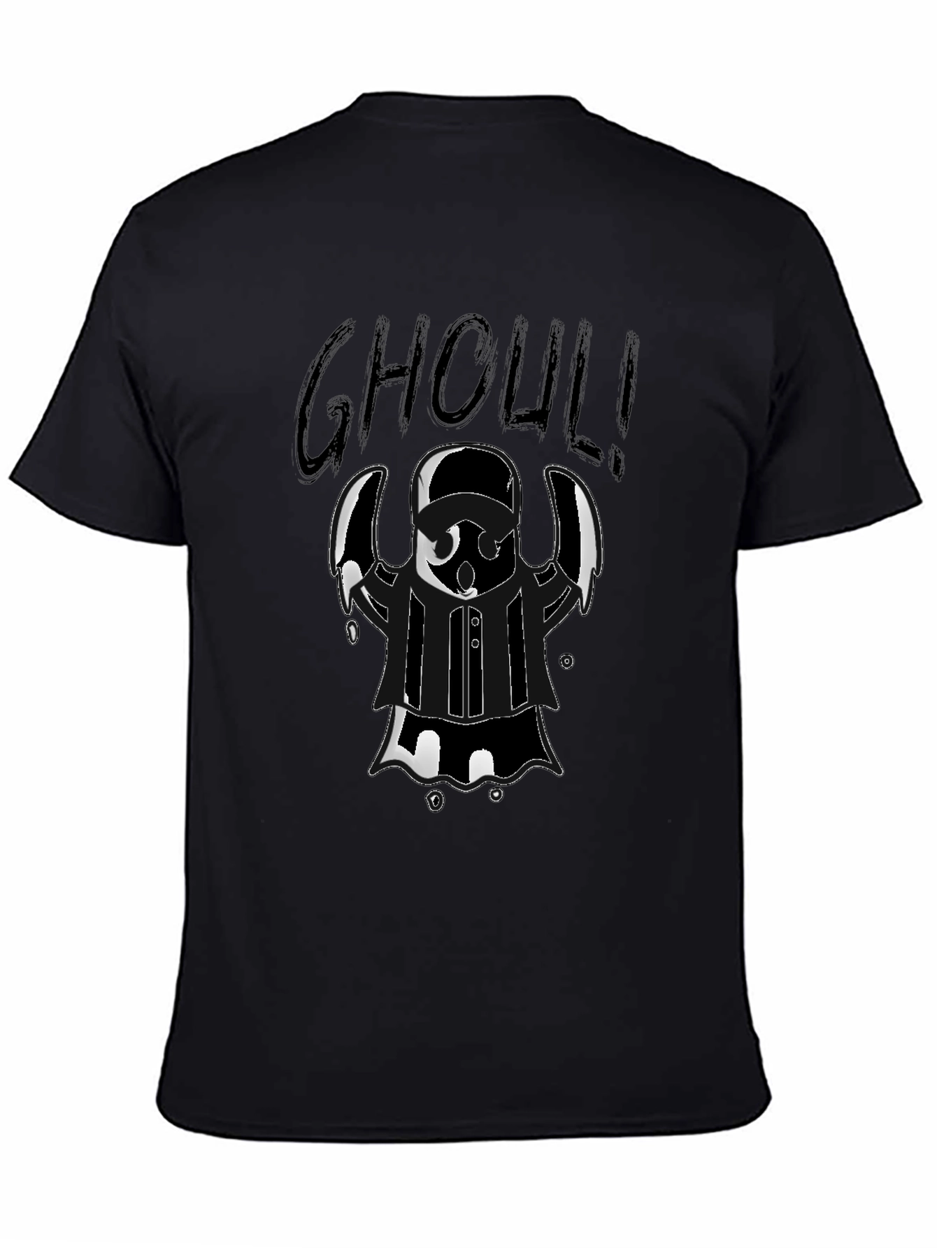 Ghoul Graphic Tee - Halloween Black T-Shirt