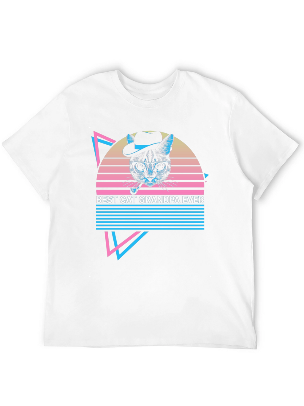 Retro Cat Grandpa Graphic Tee