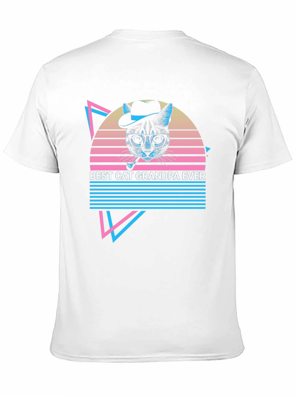 Retro Cat Grandpa Graphic Tee
