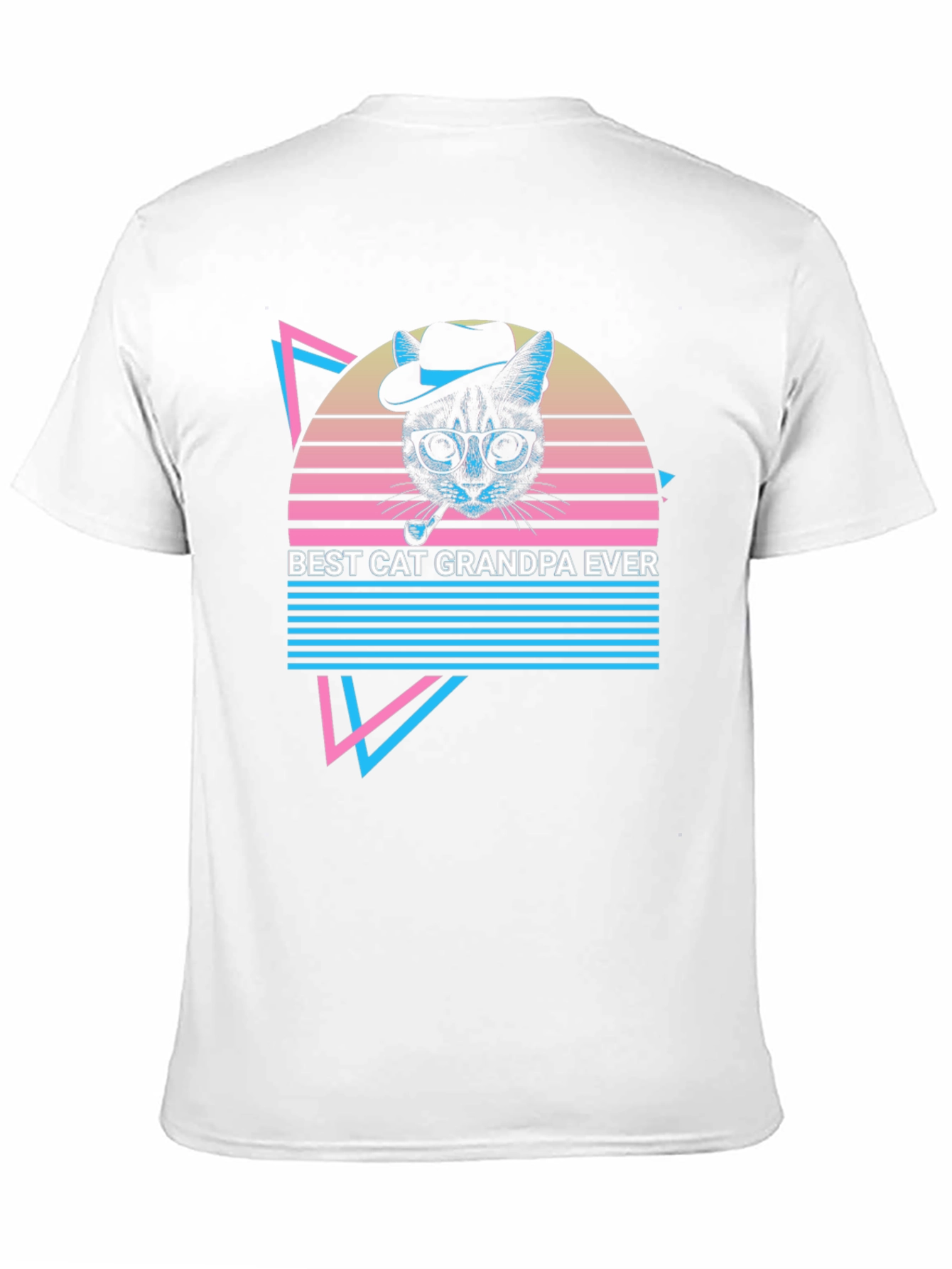 Retro Cat Grandpa Graphic Tee