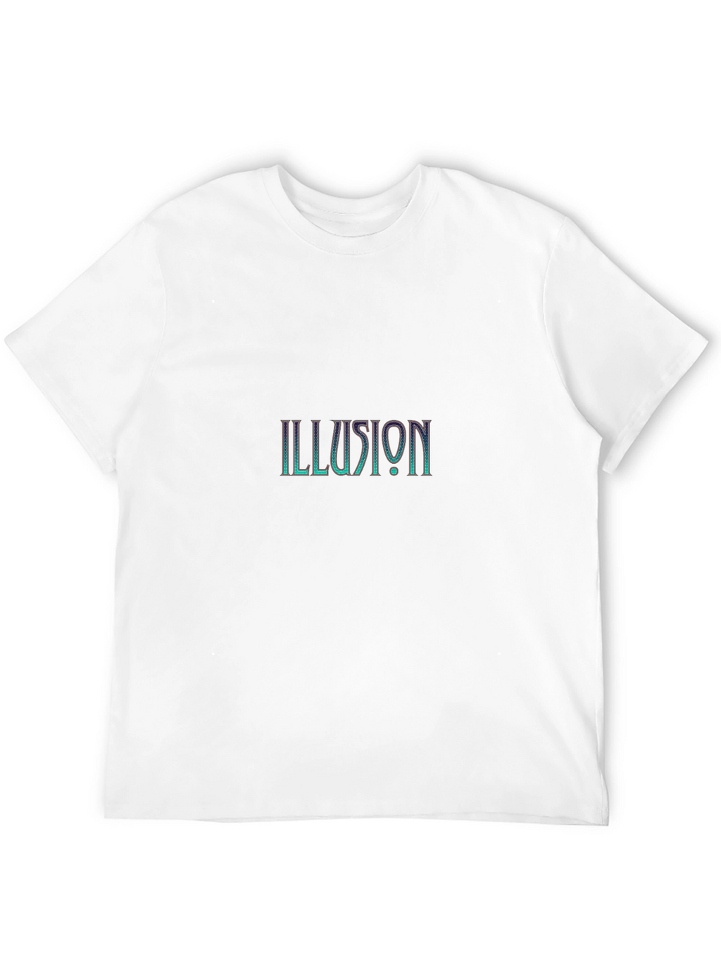 Illusion Graphic Print Black T-Shirt