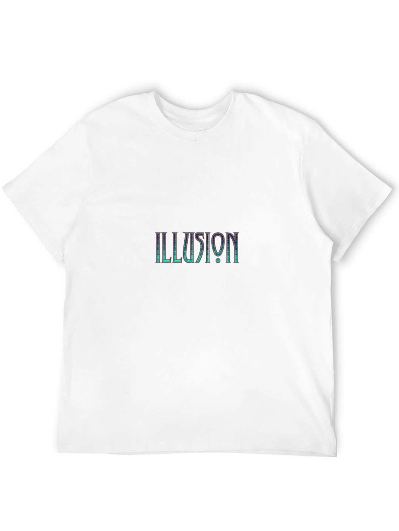 Illusion Graphic Print Black T-Shirt
