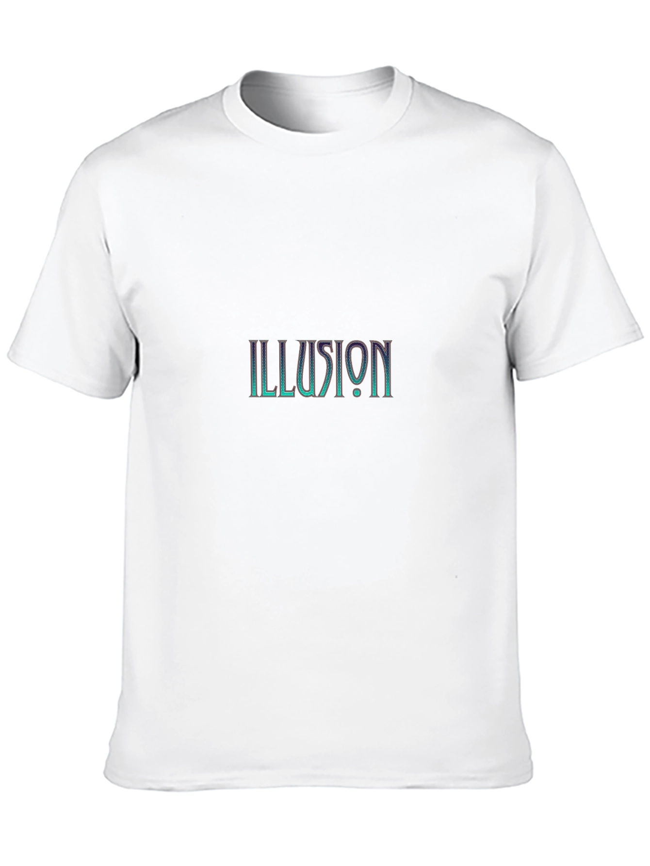 Illusion Graphic Print Black T-Shirt