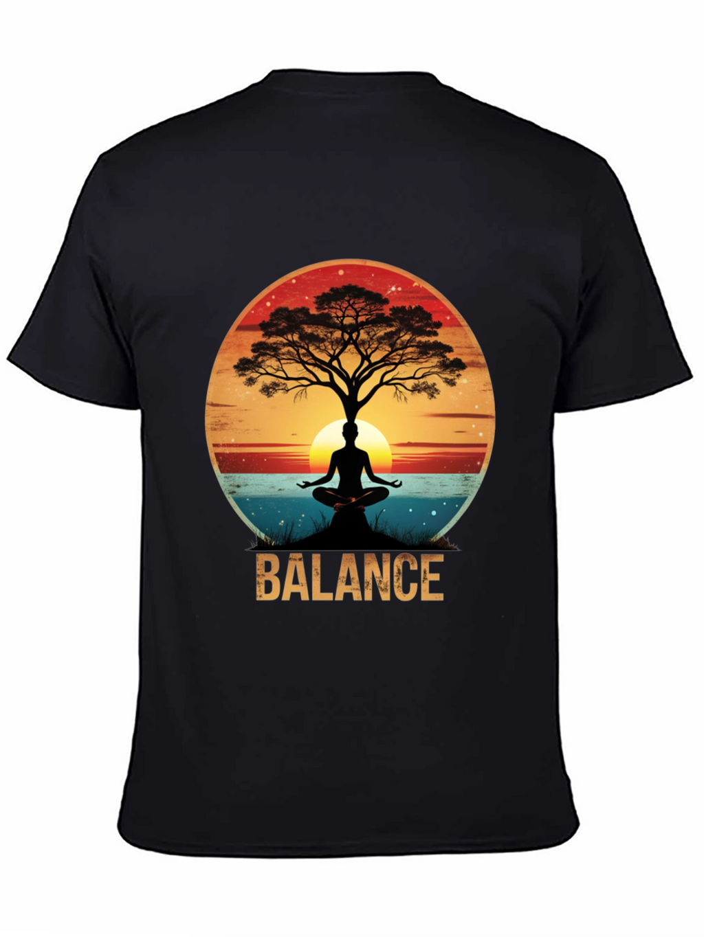 Balance Tree Yoga Meditation Graphic T-Shirt