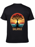 Balance Tree Yoga Meditation Graphic T-Shirt