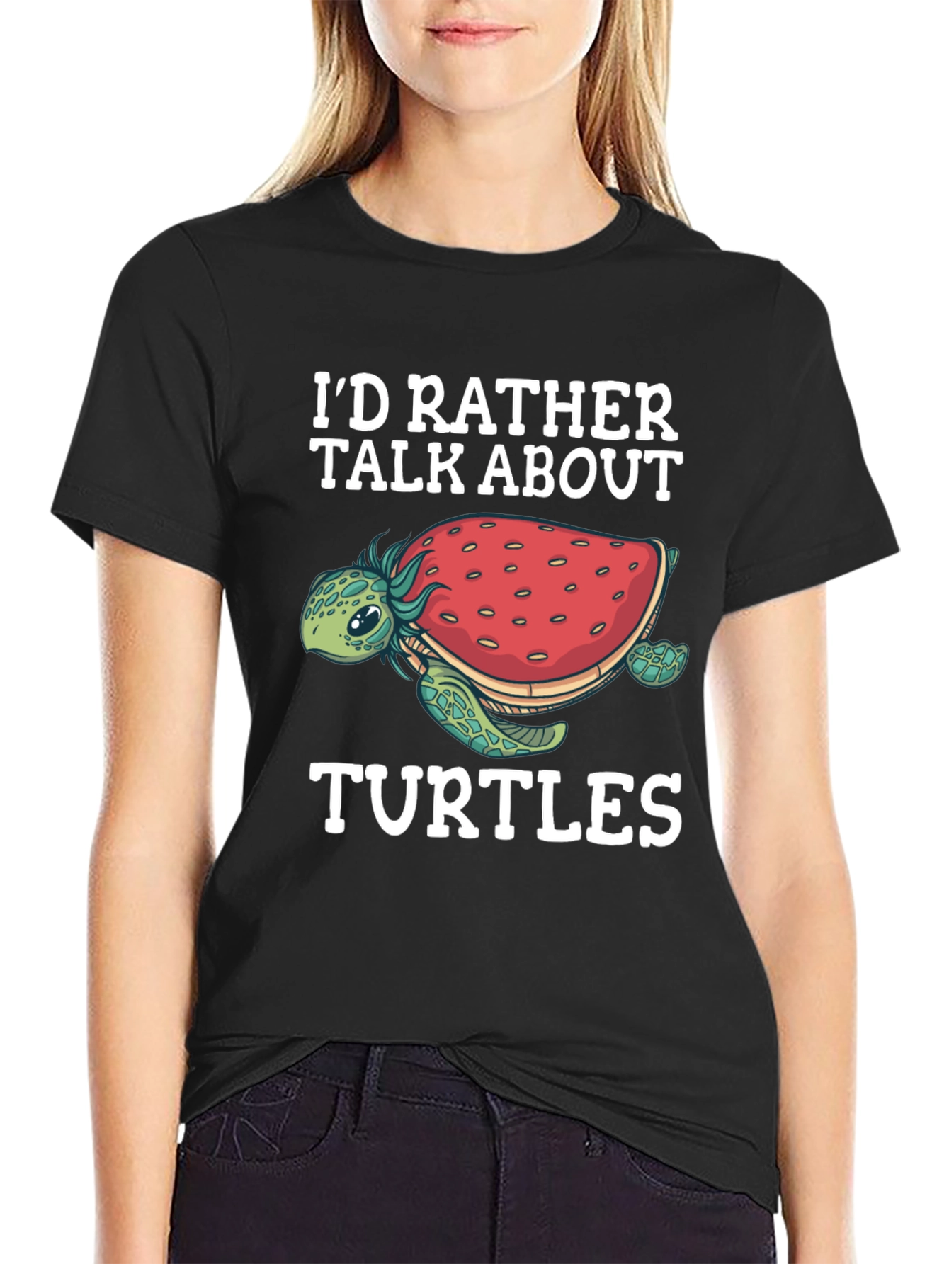 Id Rather Talk About Turtles Graphic Tee