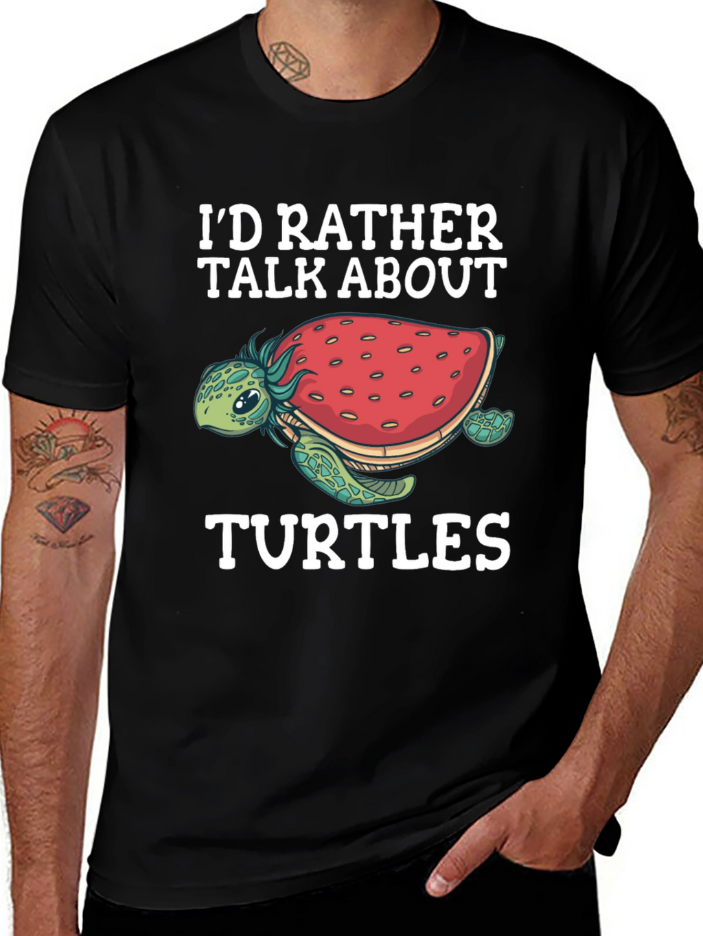 Id Rather Talk About Turtles Graphic Tee