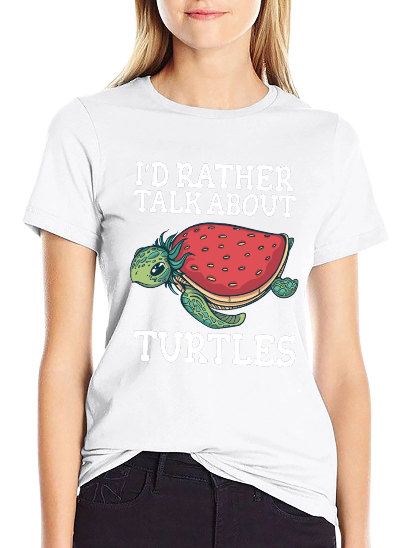 Id Rather Talk About Turtles Graphic Tee