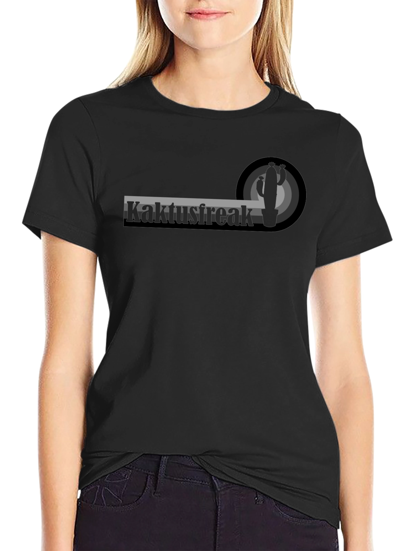 Kaktusfreak Graphic T-Shirt - Black Cactus Design