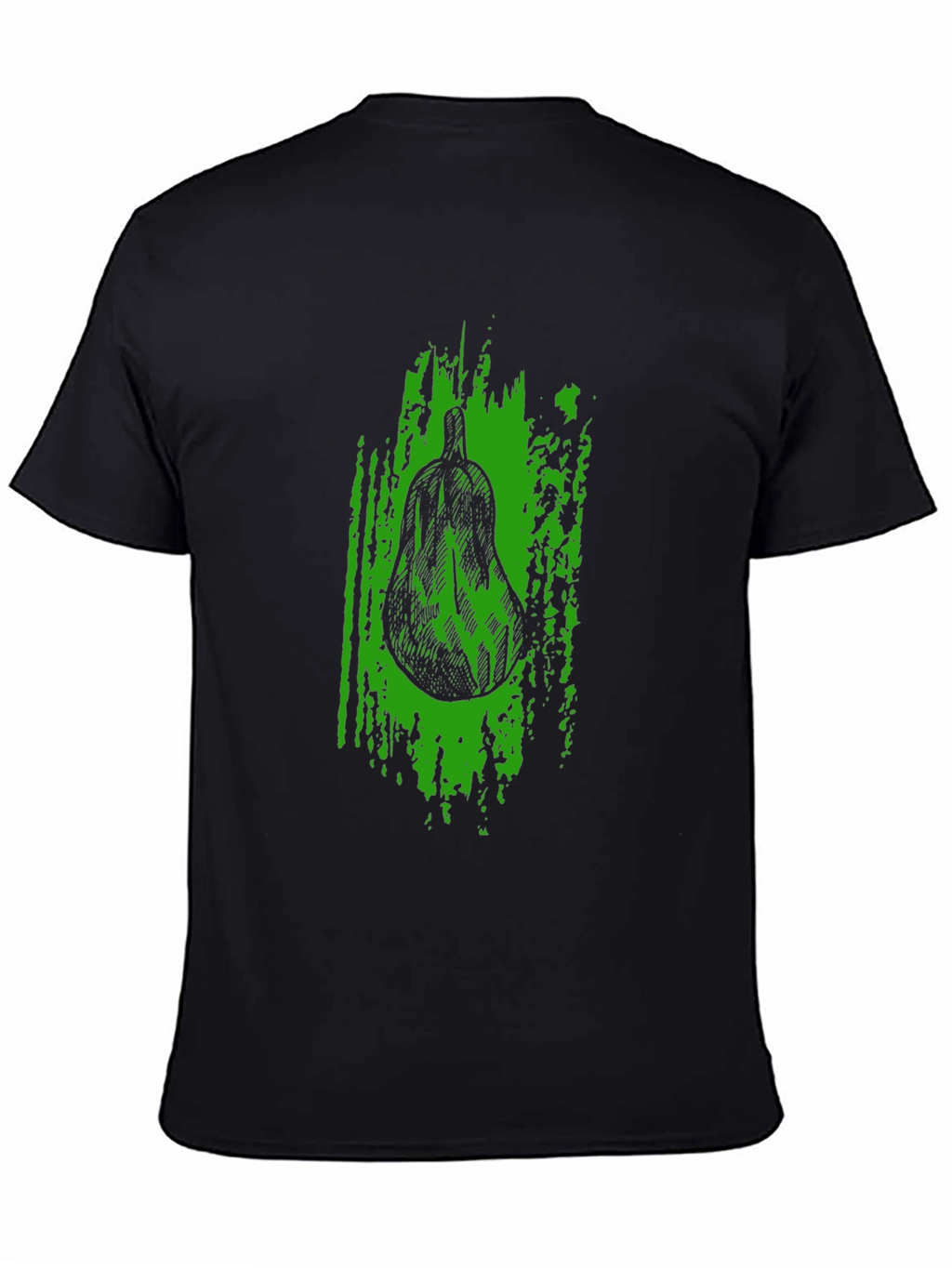 Unique Avocado Graphic Black T-Shirt