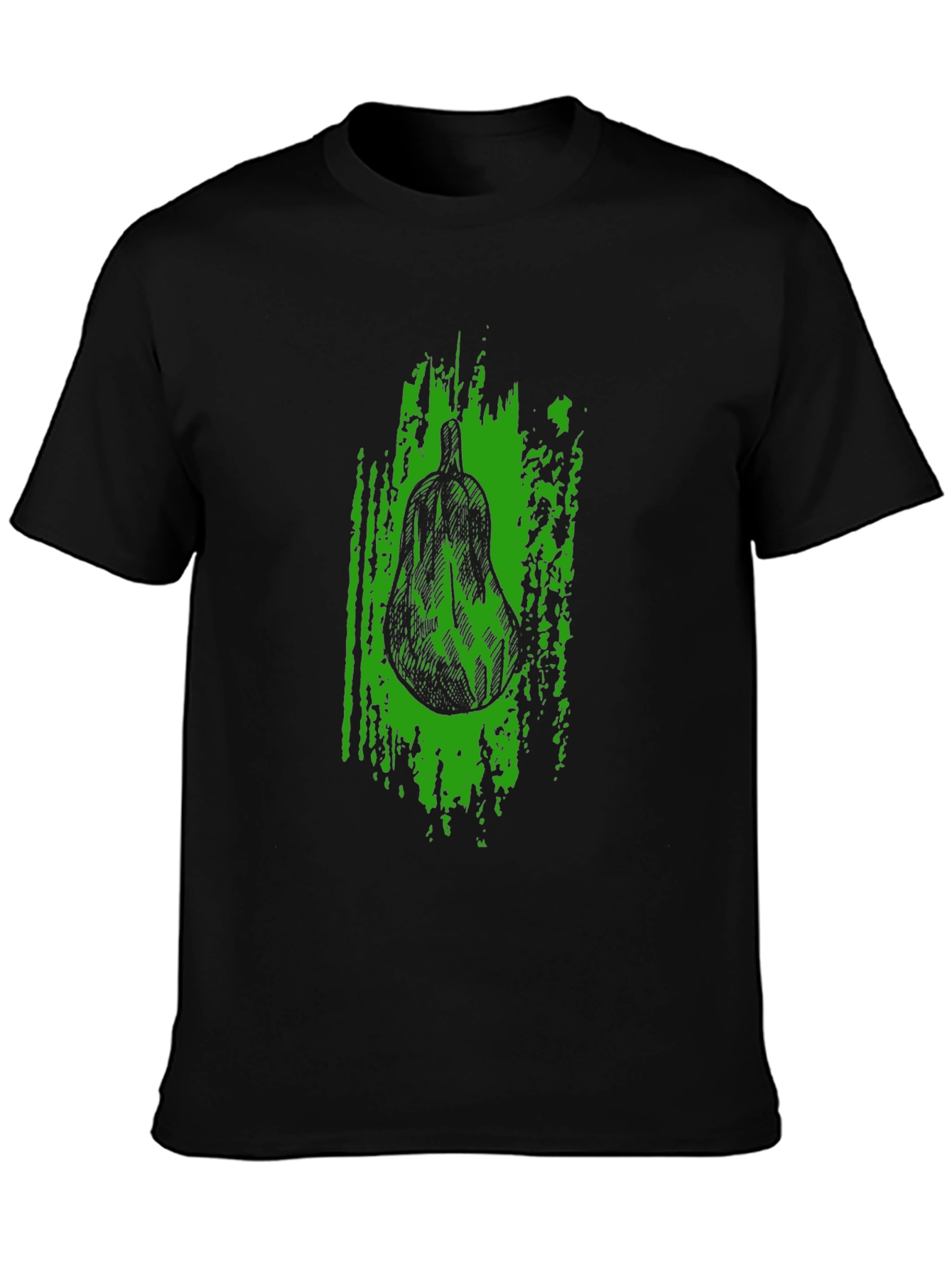 Unique Avocado Graphic Black T-Shirt