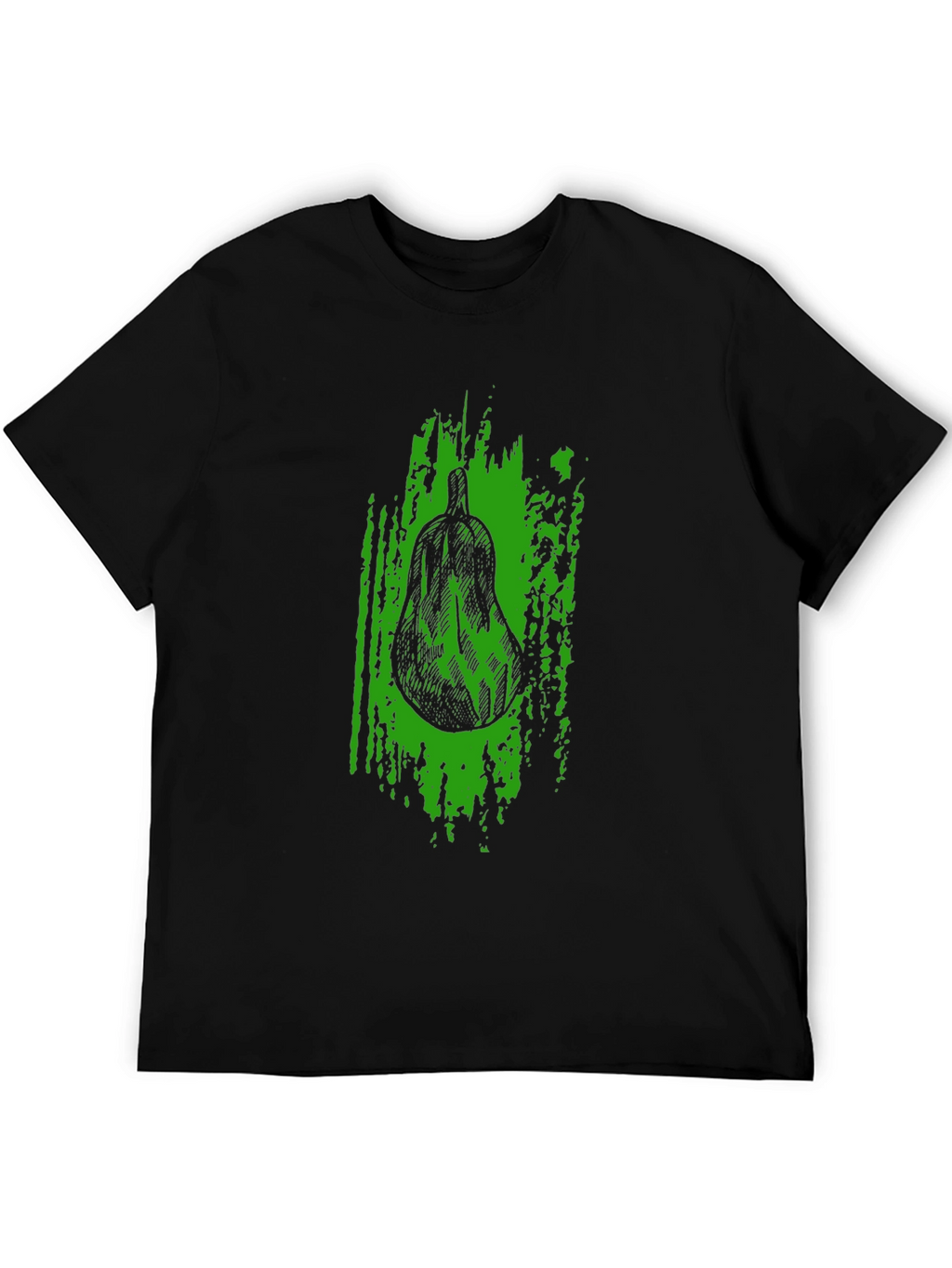 Unique Avocado Graphic Black T-Shirt
