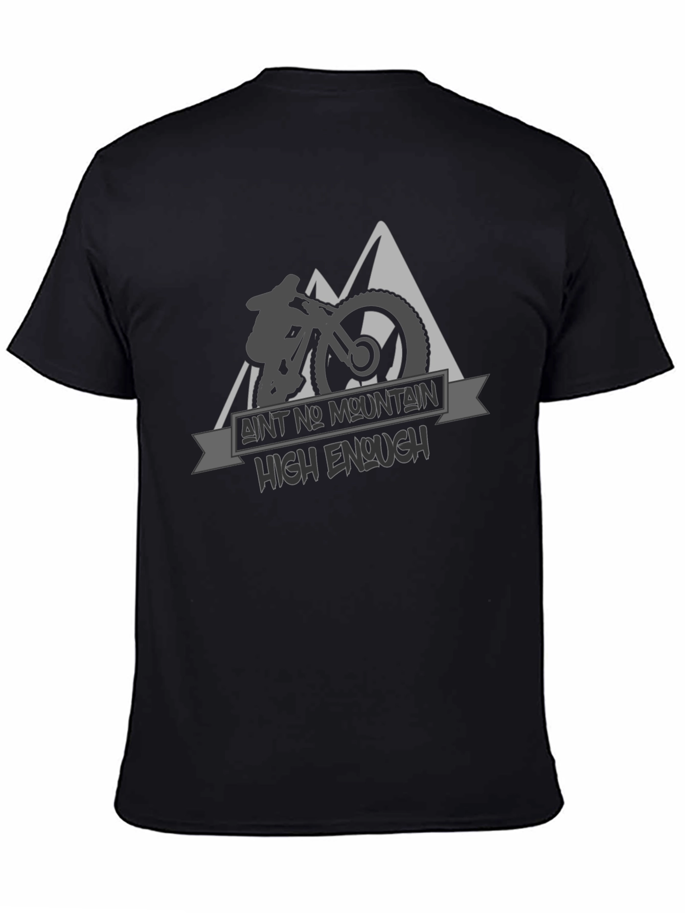 Mountain Bike Graphic Tee - Aint No Mountain High Enough