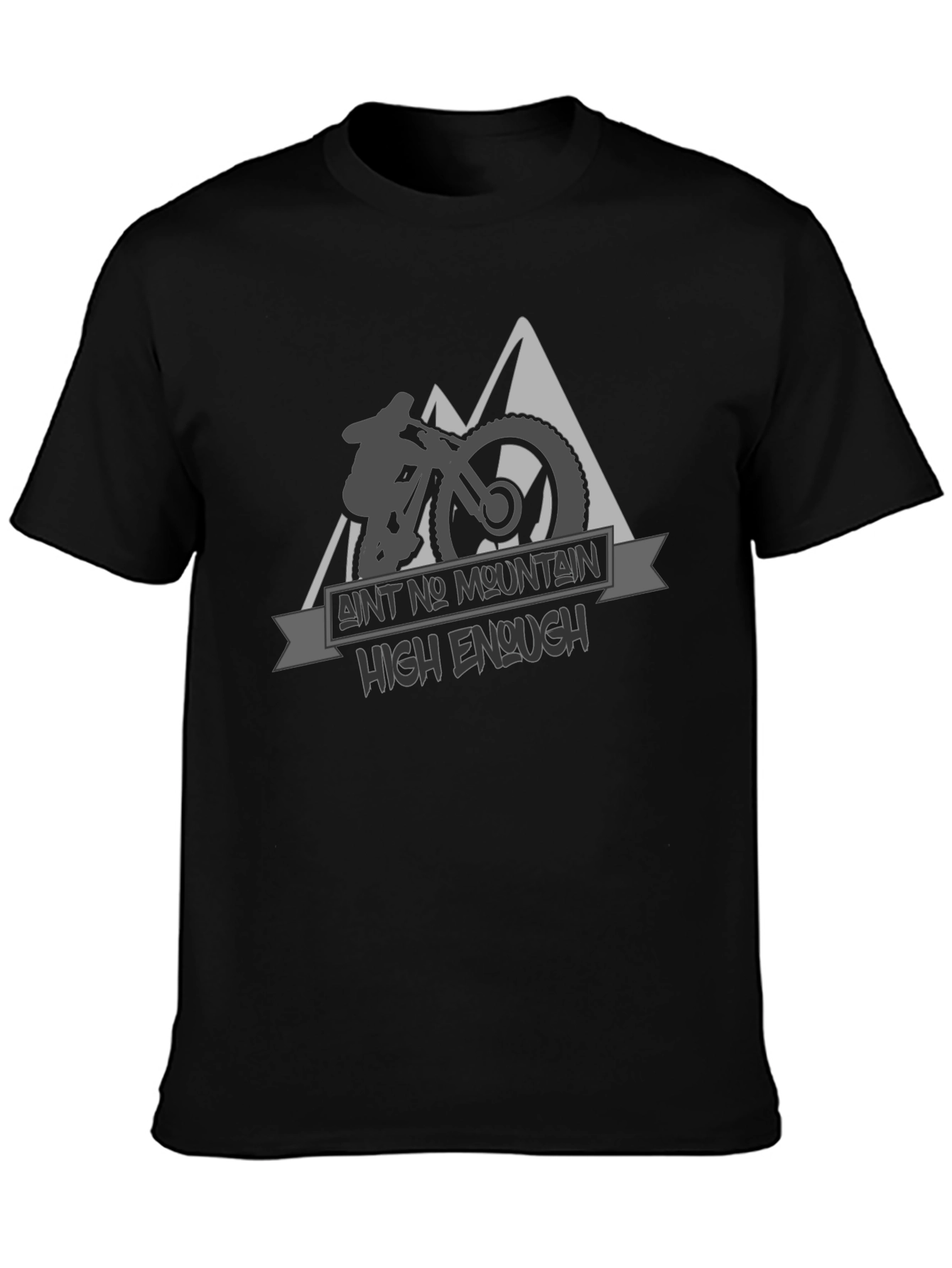 Mountain Bike Graphic Tee - Aint No Mountain High Enough