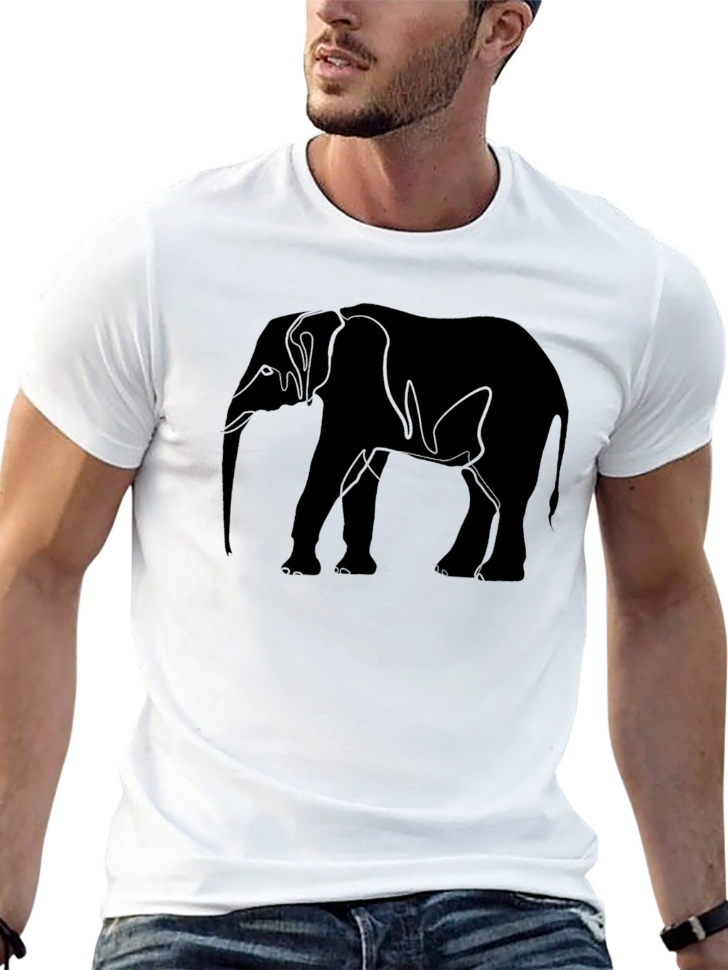 Black Elephant Graphic T-Shirt