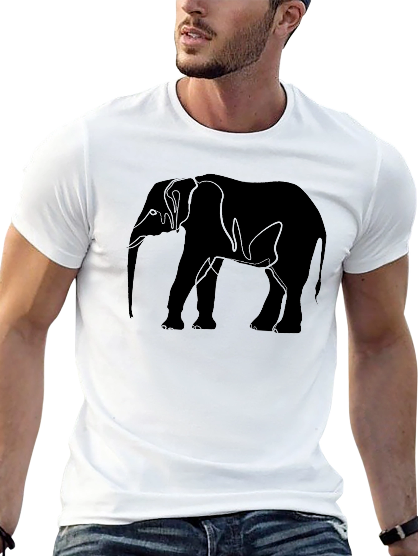 Black Elephant Graphic T-Shirt
