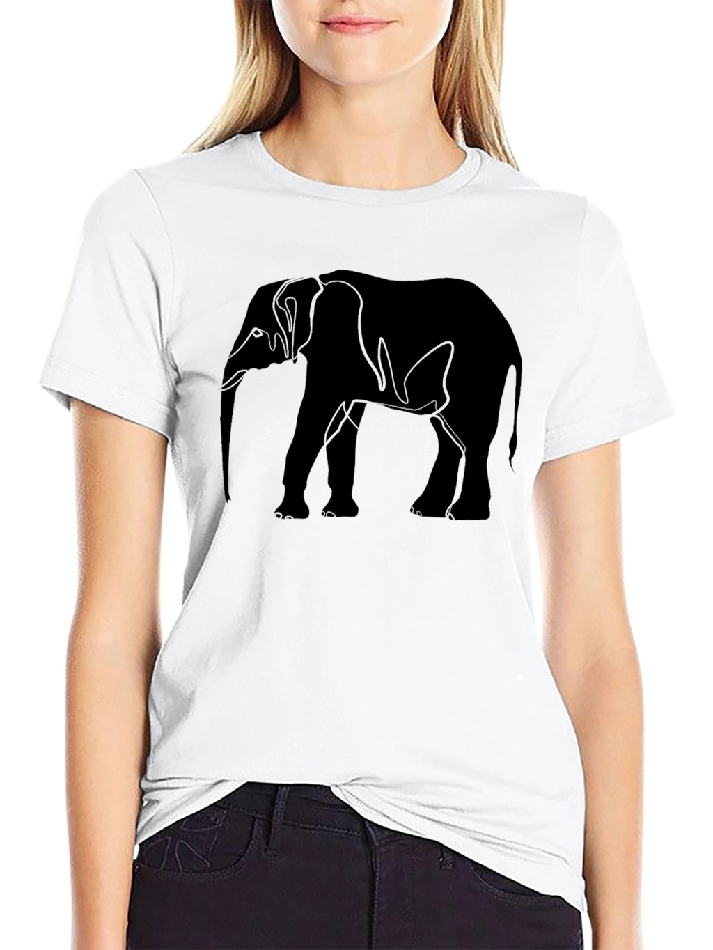 Black Elephant Graphic T-Shirt