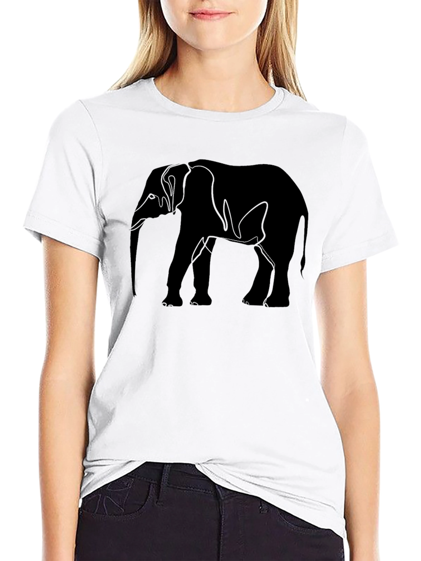 Black Elephant Graphic T-Shirt