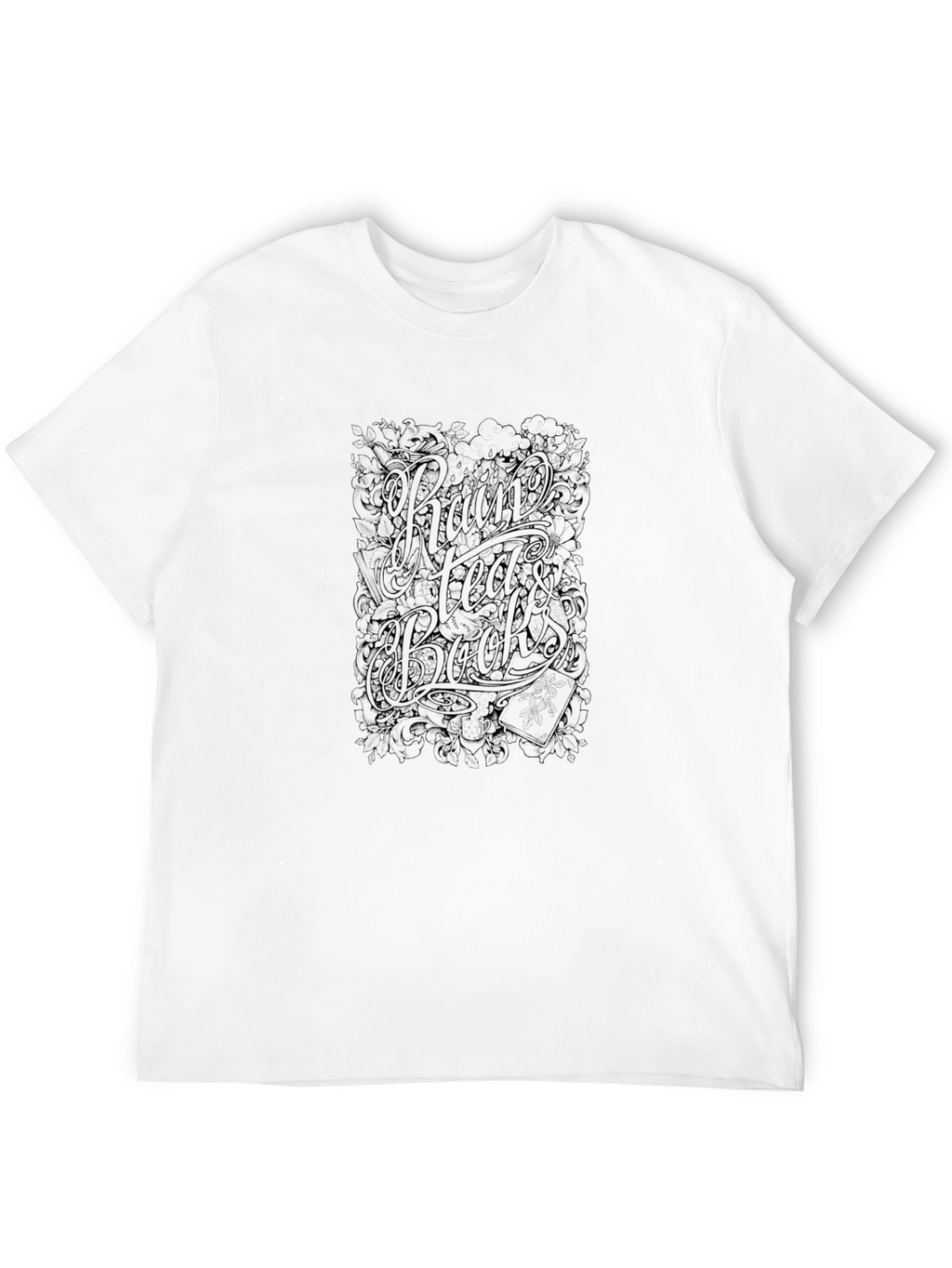 Raw Head Backs Graphic Tee - Unisex Black T-Shirt
