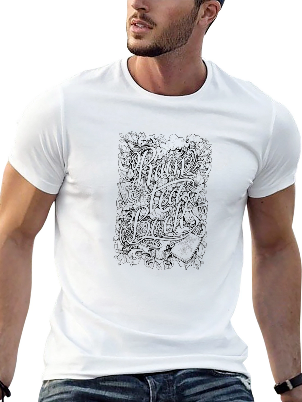 Raw Head Backs Graphic Tee - Unisex Black T-Shirt