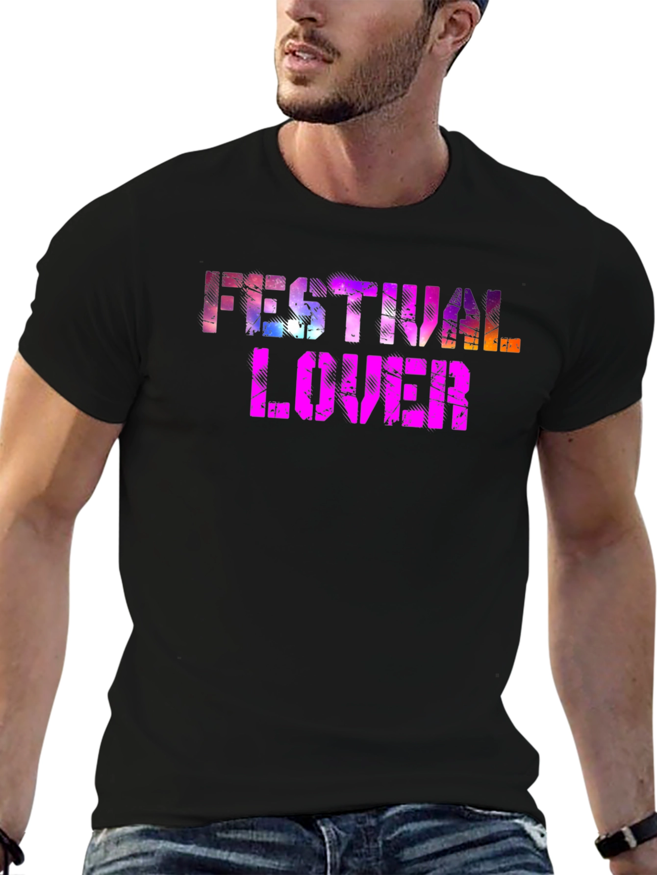 Festival Lover Graphic Tee - Unique Colorful Design