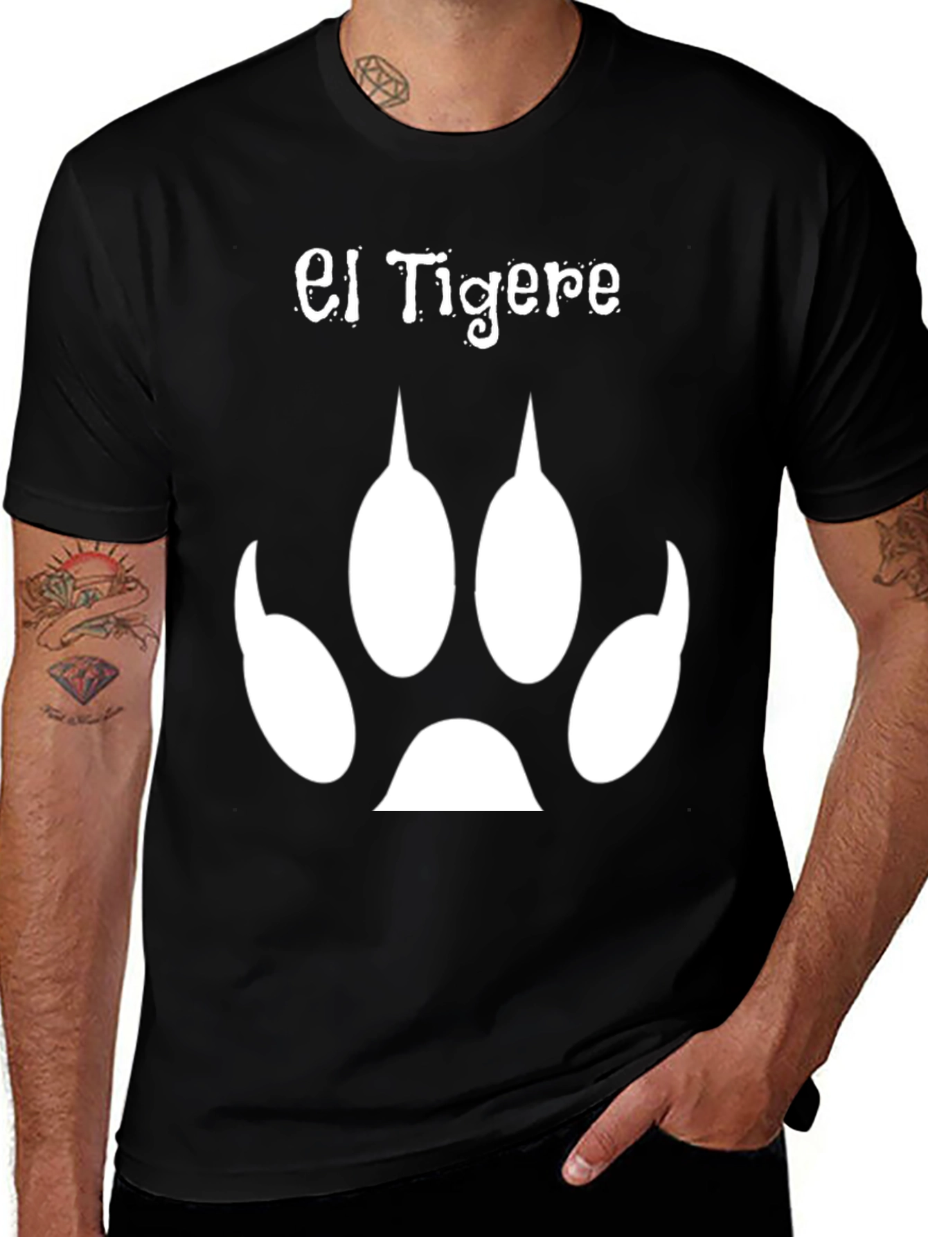 El Tigere T-Shirt - Cool Tiger Paw Design
