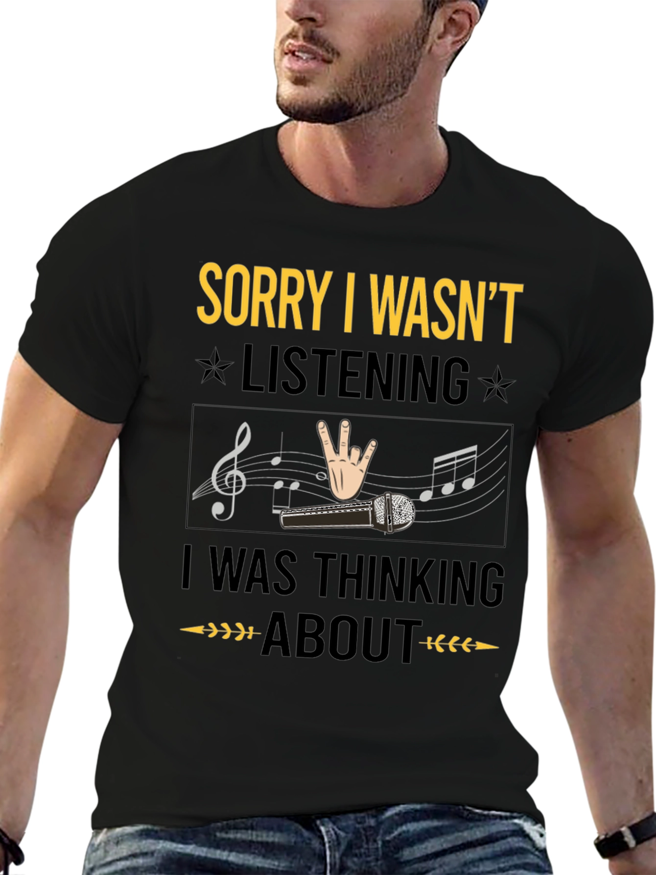 Sorry I Wasnt Listening Music T-Shirt