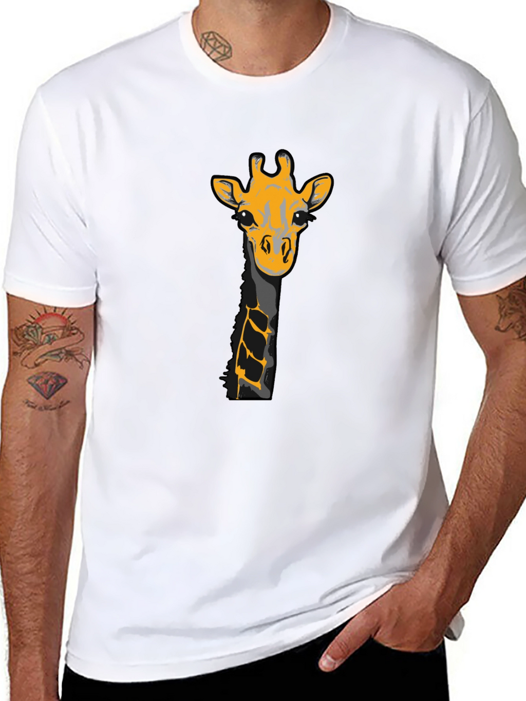 Giraffe Graphic Tee - Black T-Shirt