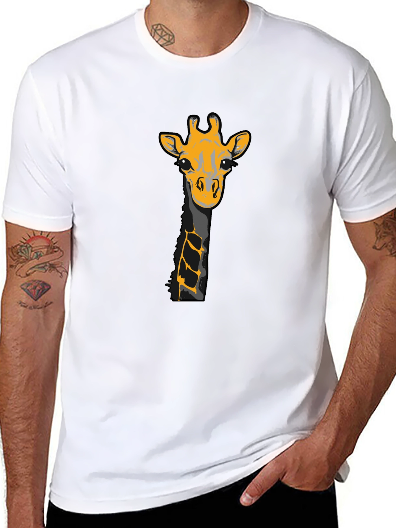 Giraffe Graphic Tee - Black T-Shirt