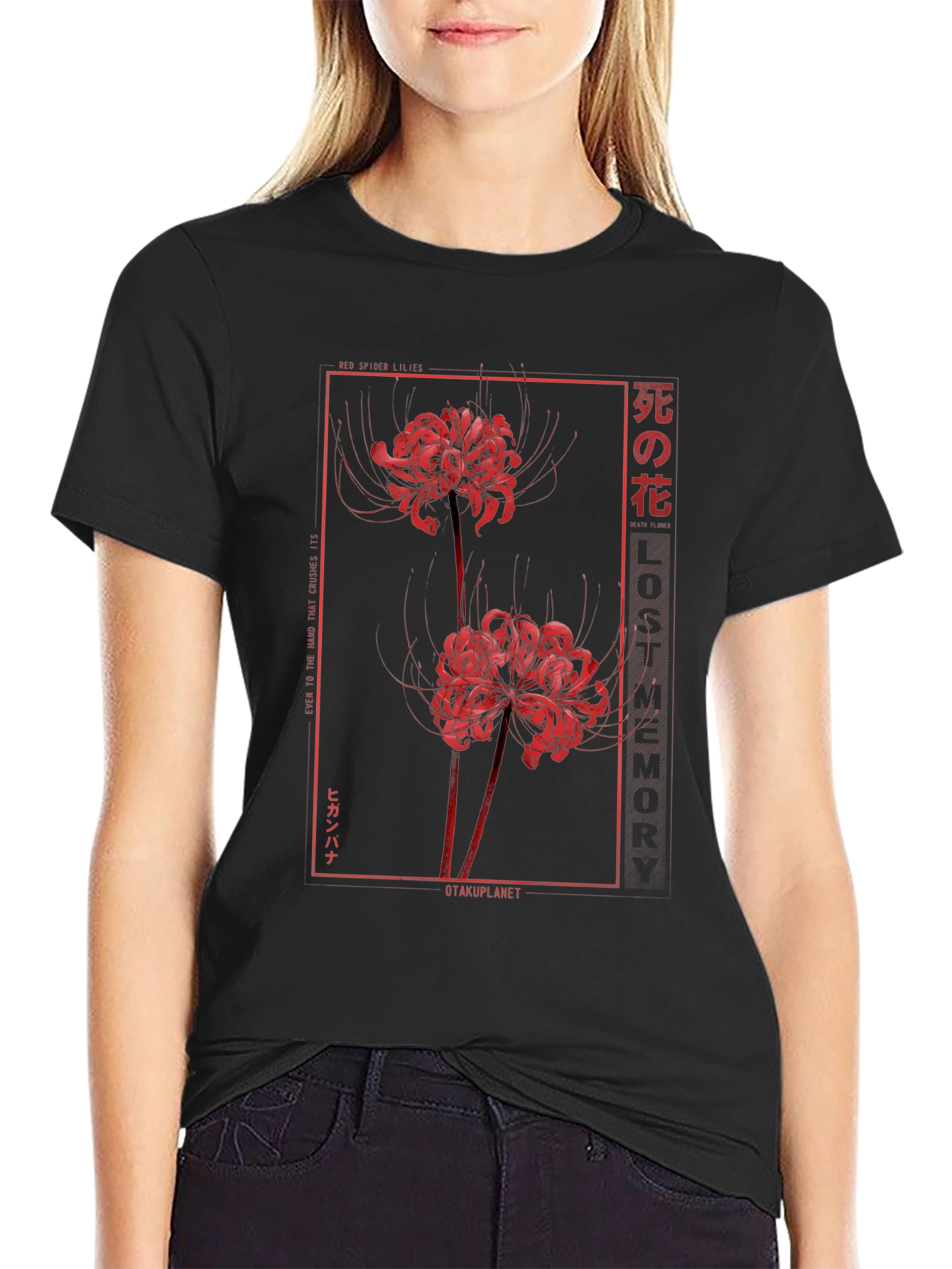 Red Spider Lily Graphic Tee - OtakuPlanet