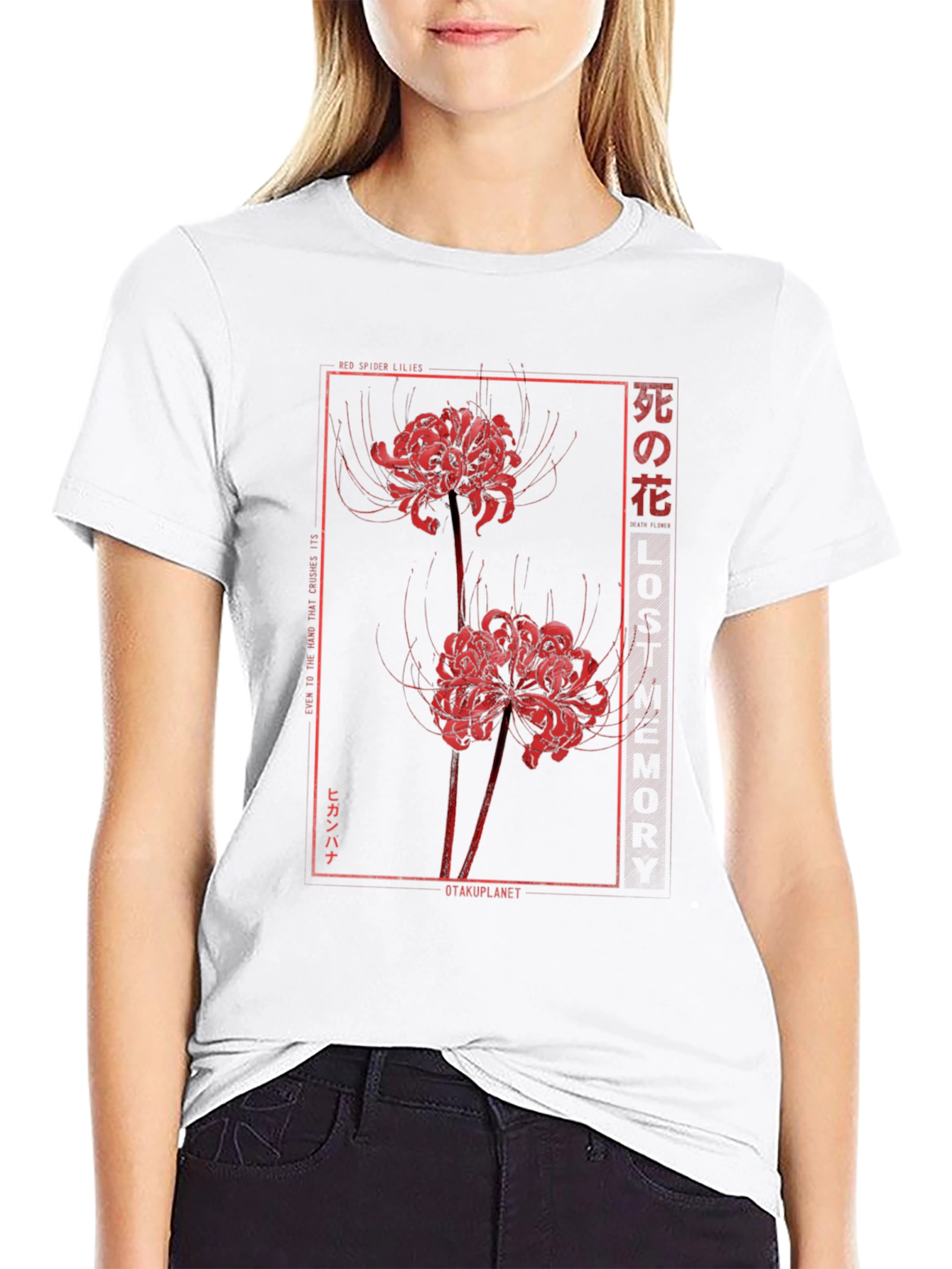 Red Spider Lily Graphic Tee - OtakuPlanet