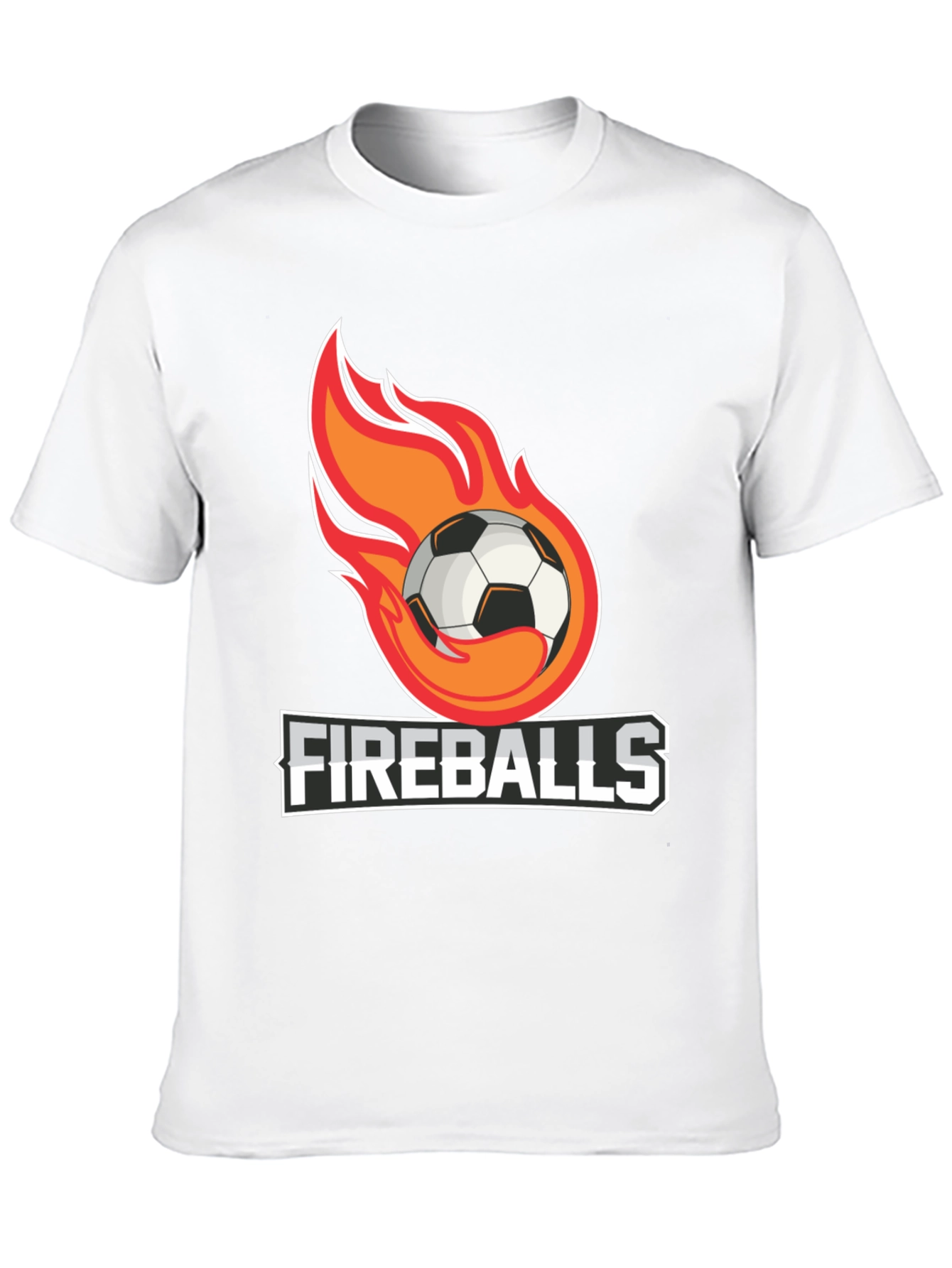 Fiery Soccer Ball Graphic T-Shirt