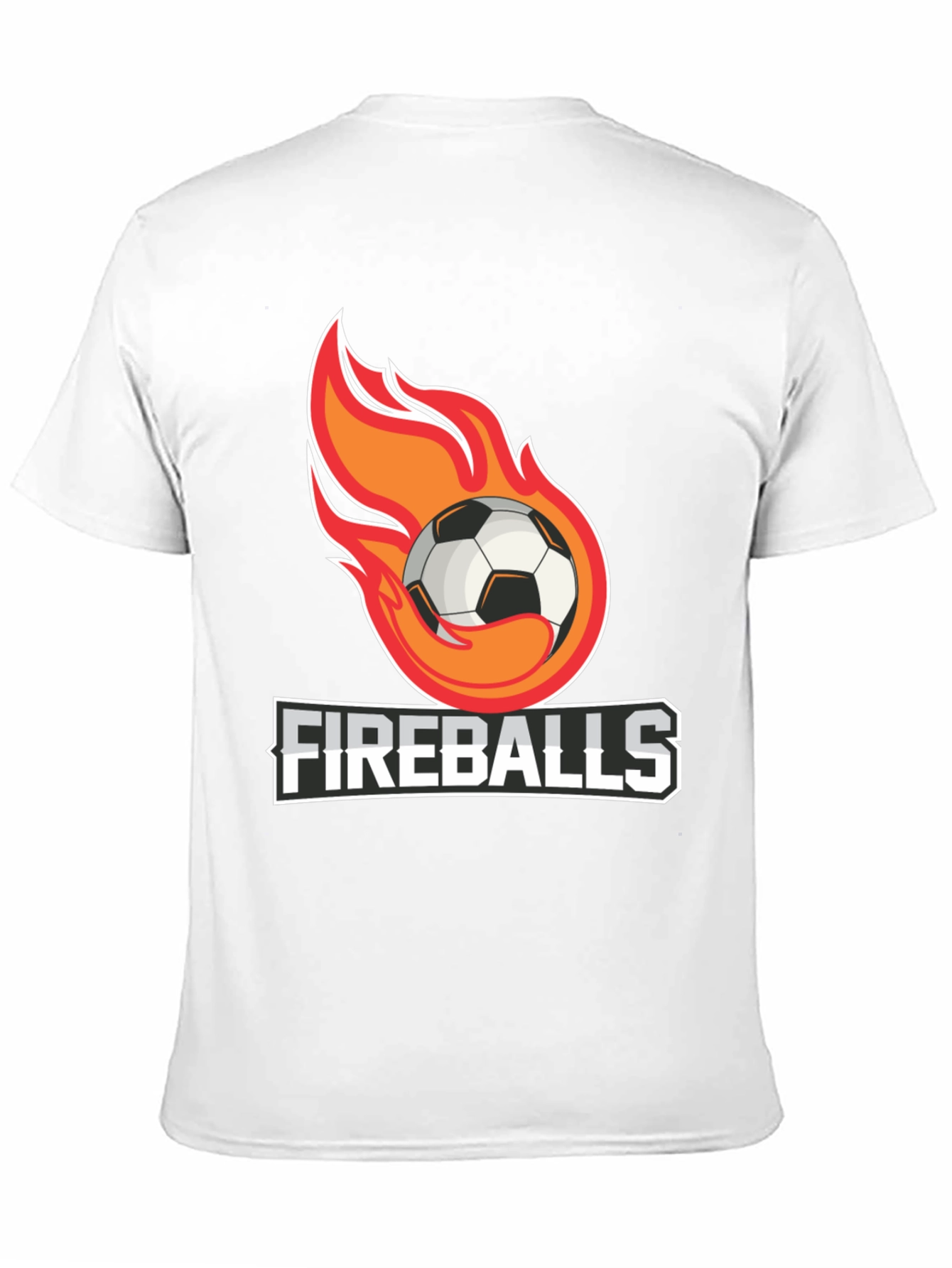Fiery Soccer Ball Graphic T-Shirt