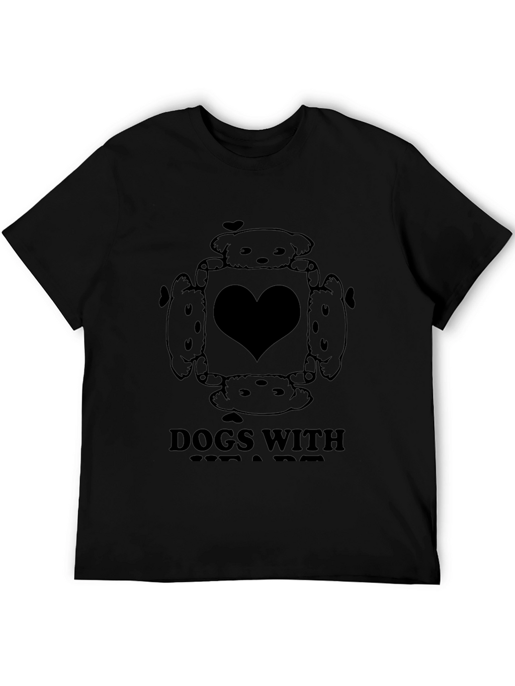 Dogs Around Heart T-Shirt – Cute Dog Lover Graphic Tee