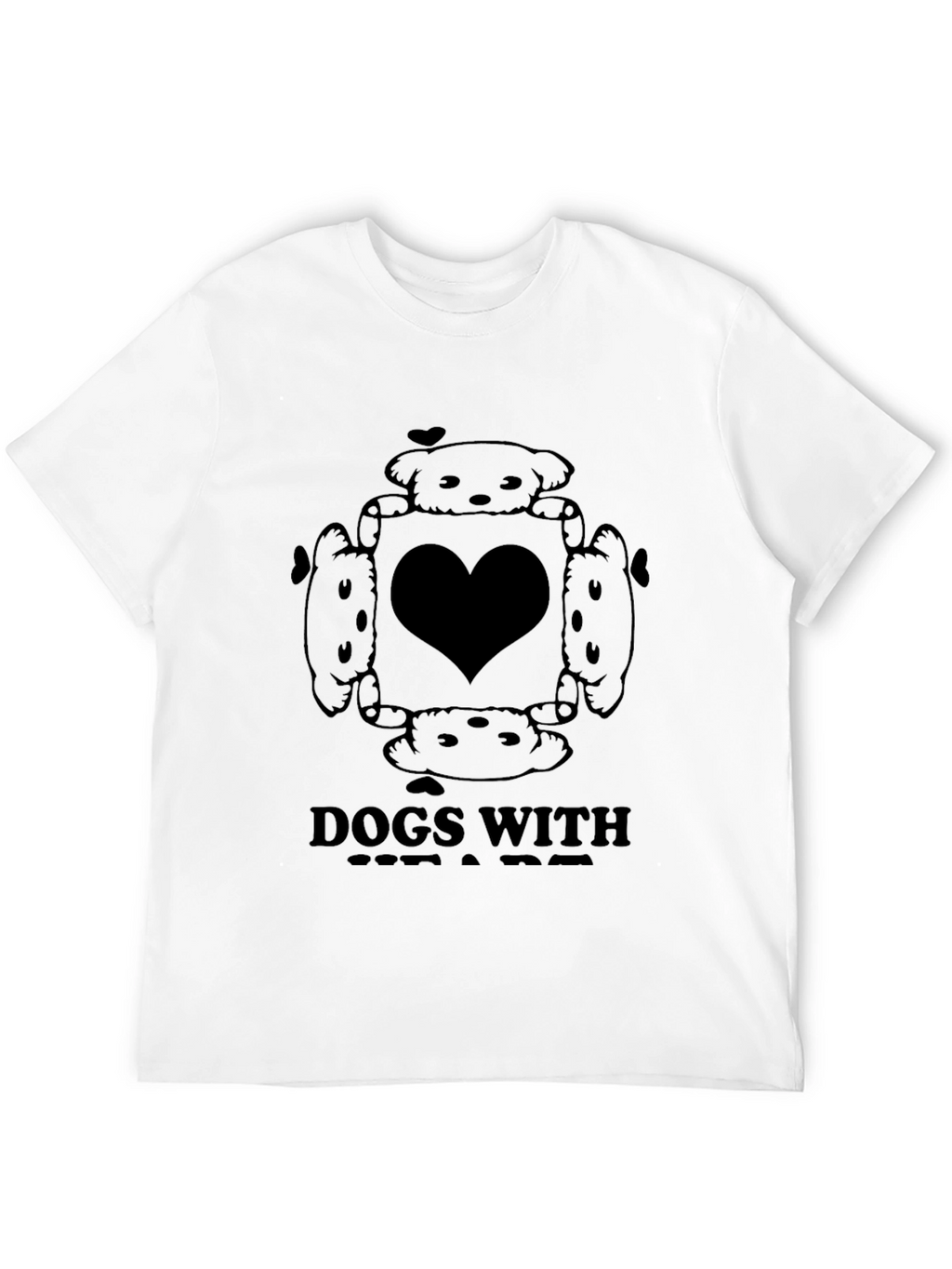 Dogs Around Heart T-Shirt – Cute Dog Lover Graphic Tee