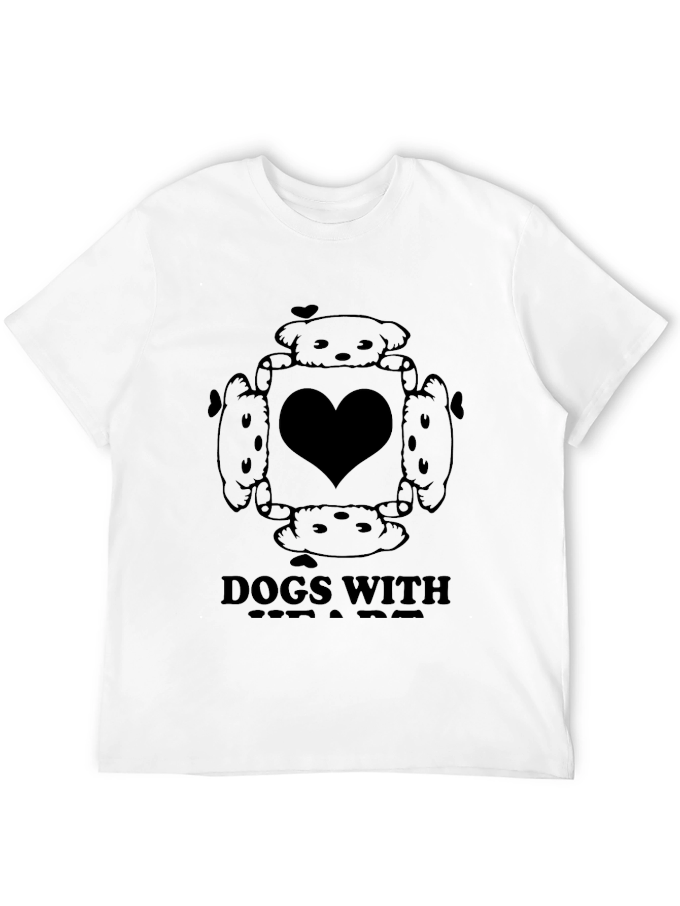 Dogs Around Heart T-Shirt – Cute Dog Lover Graphic Tee