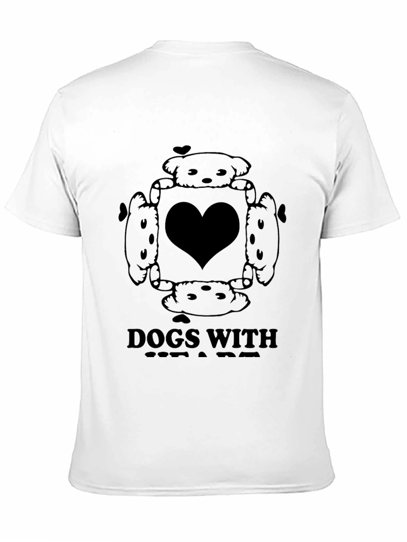 Dogs Around Heart T-Shirt – Cute Dog Lover Graphic Tee
