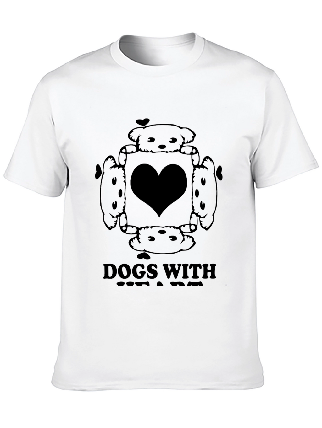 Dogs Around Heart T-Shirt – Cute Dog Lover Graphic Tee