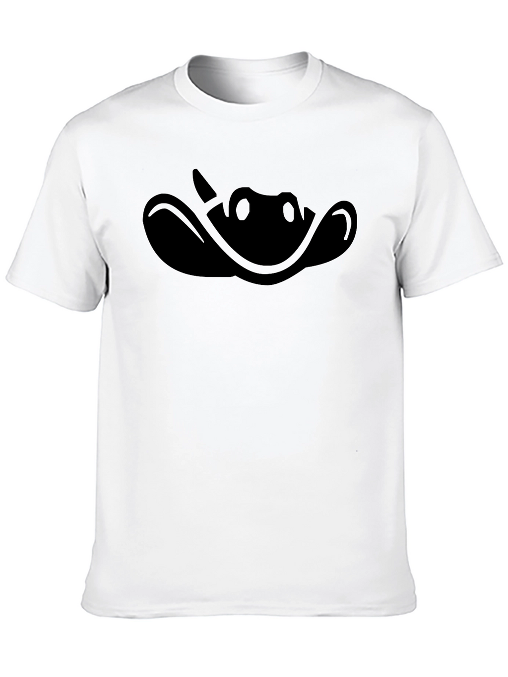 Mens Black Cowboy Silhouette Graphic T-Shirt