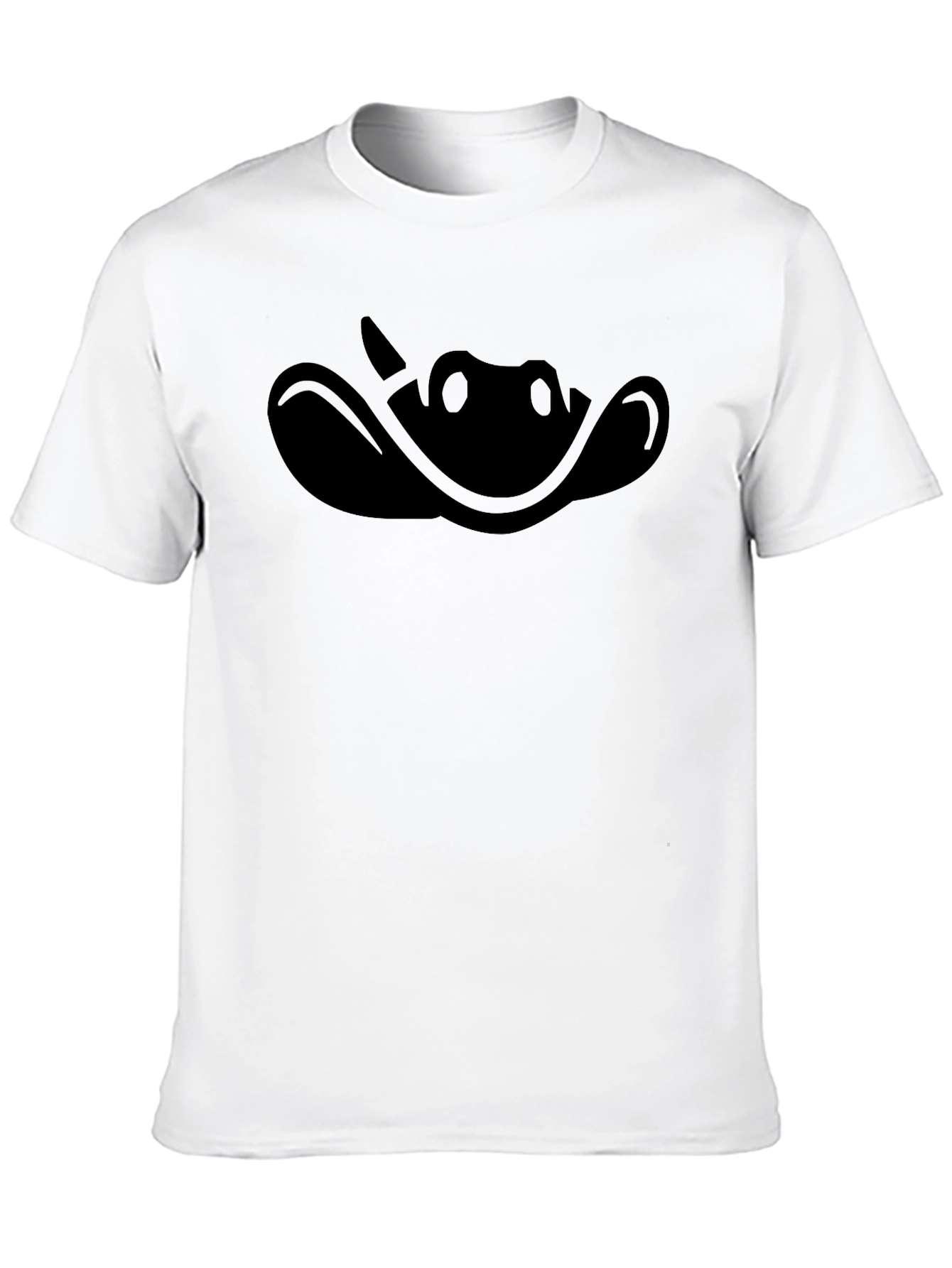 Mens Black Cowboy Silhouette Graphic T-Shirt