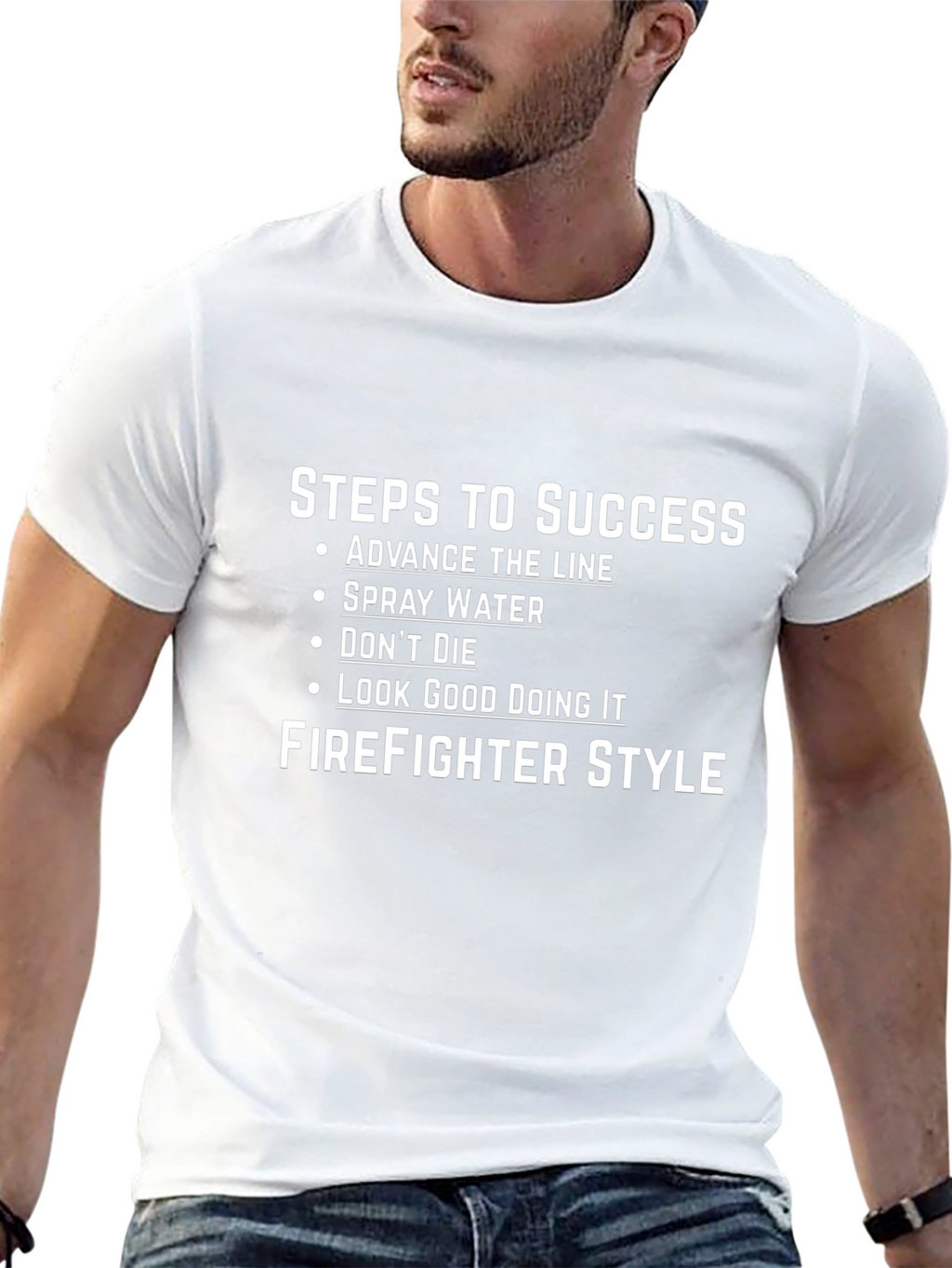 Firefighter Style Steps to Success T-Shirt