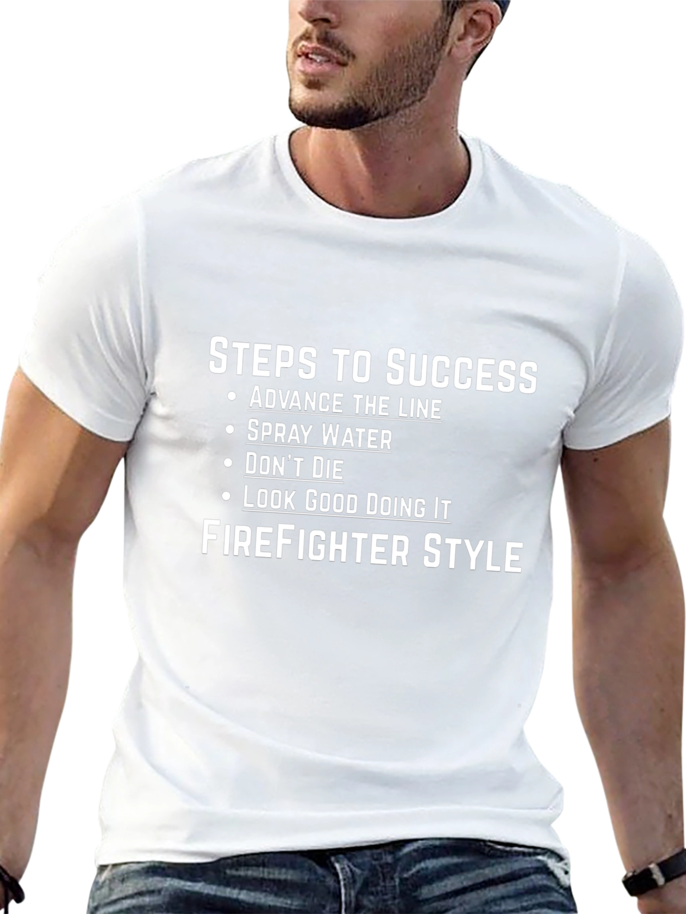 Firefighter Style Steps to Success T-Shirt