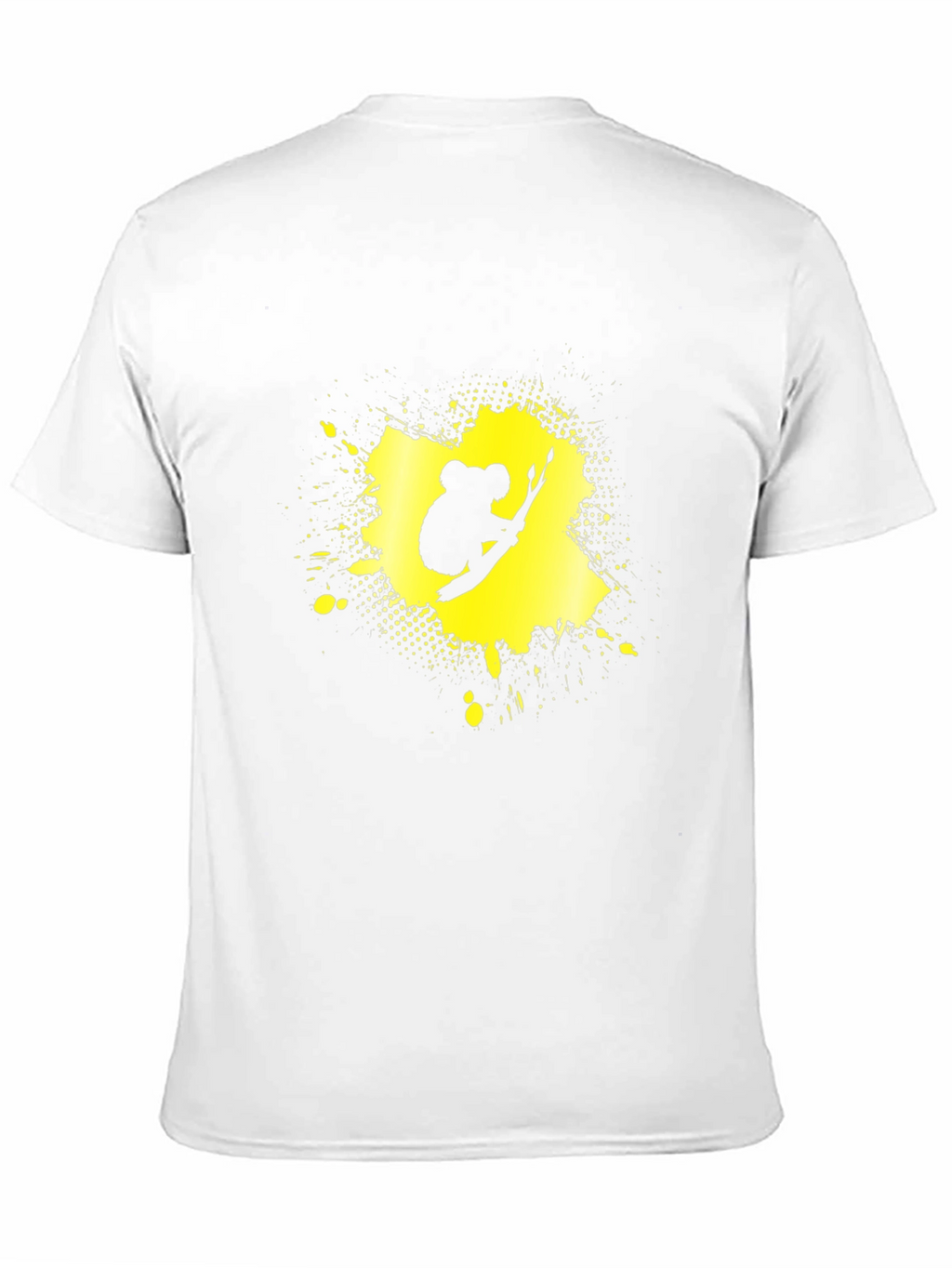 Koala Splatter Graphic Tee - Black Cotton Blend Shirt