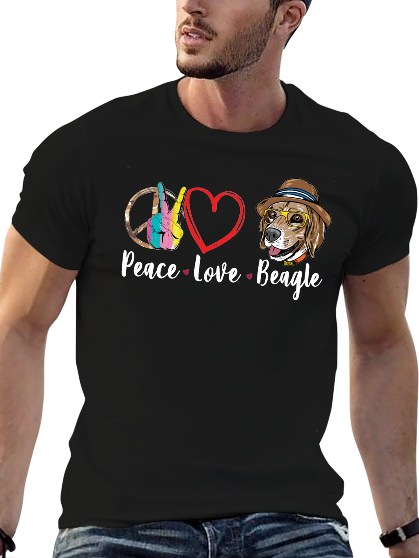 Peace Love Beagle T-Shirt - Stylish & Fun!