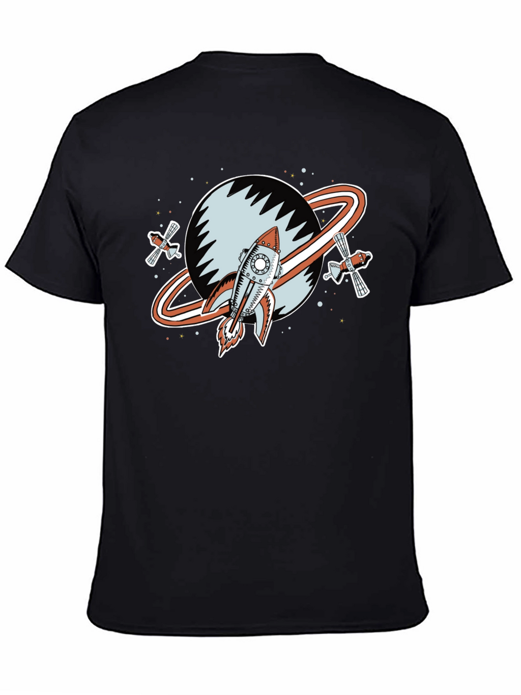 Retro Space Rocket Graphic Tee